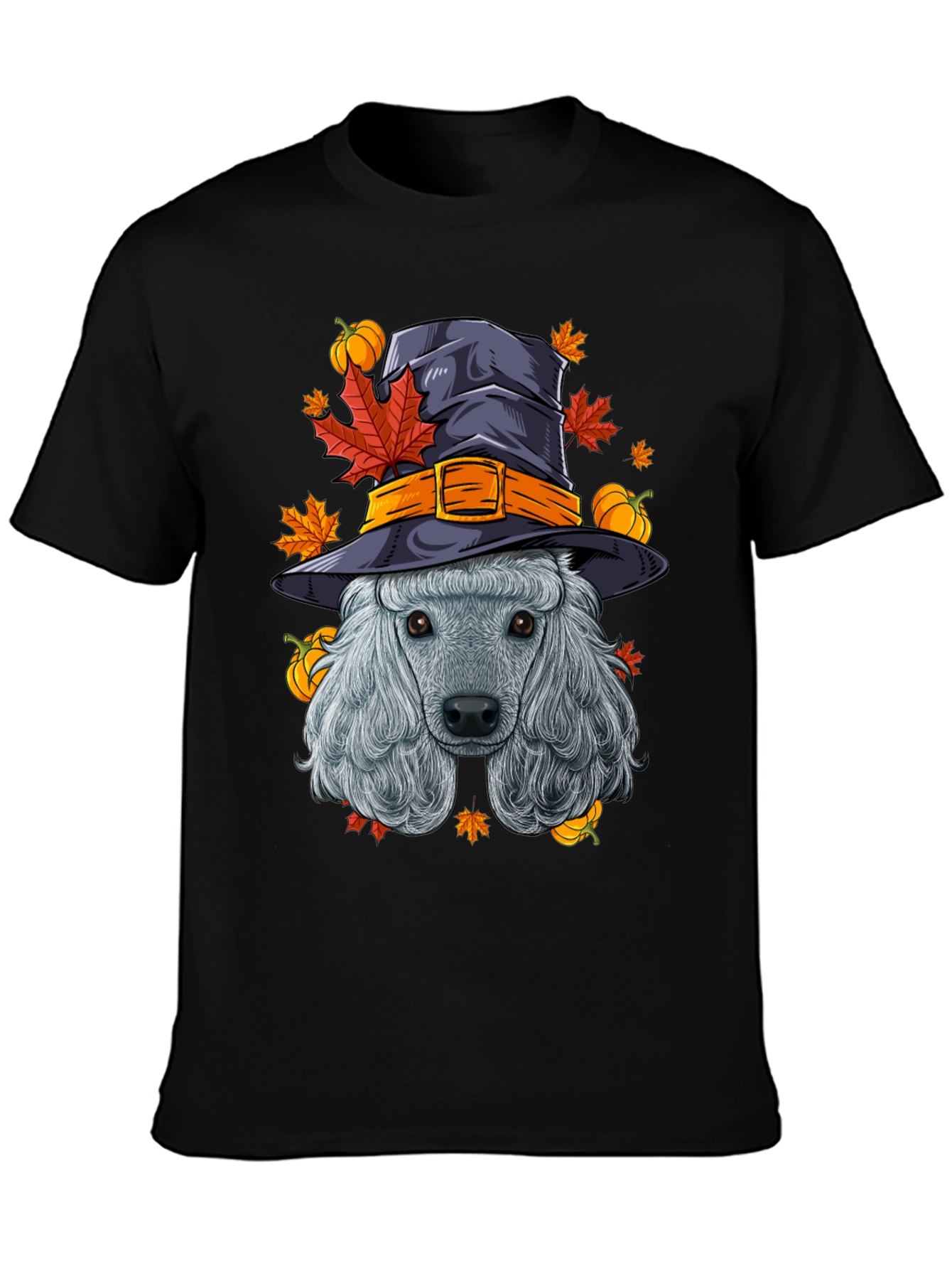 Halloween Poodle Witch T-Shirt