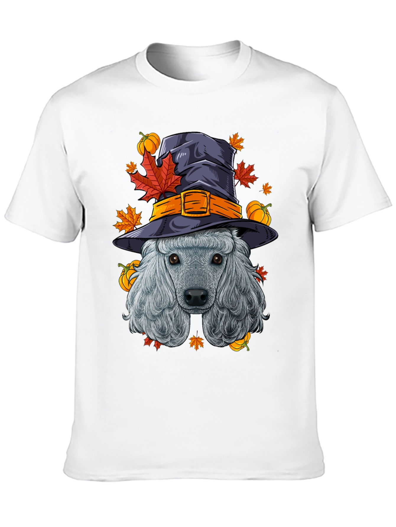 Halloween Poodle Witch T-Shirt