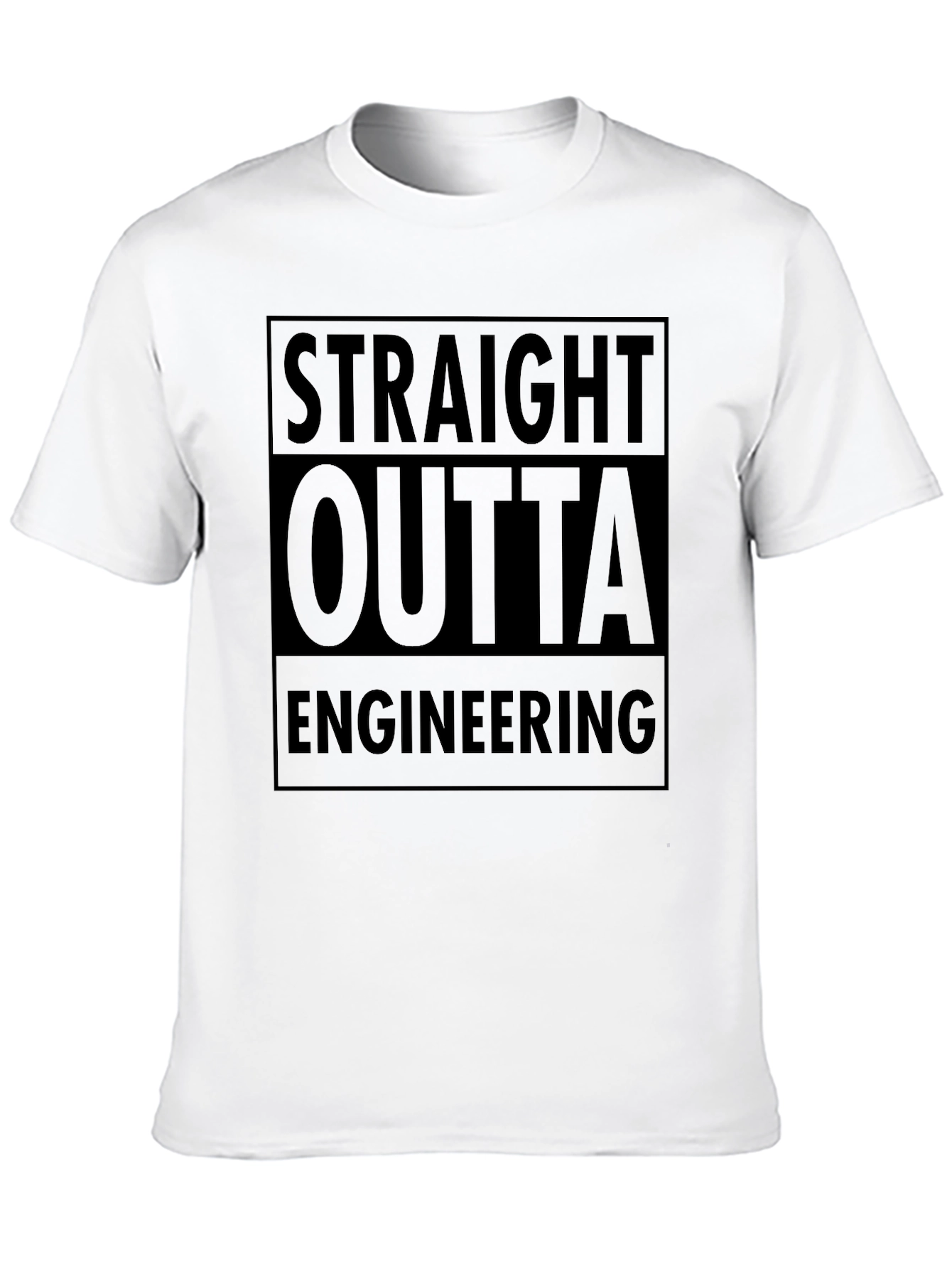 Straight Outta Engineering Black T-Shirt