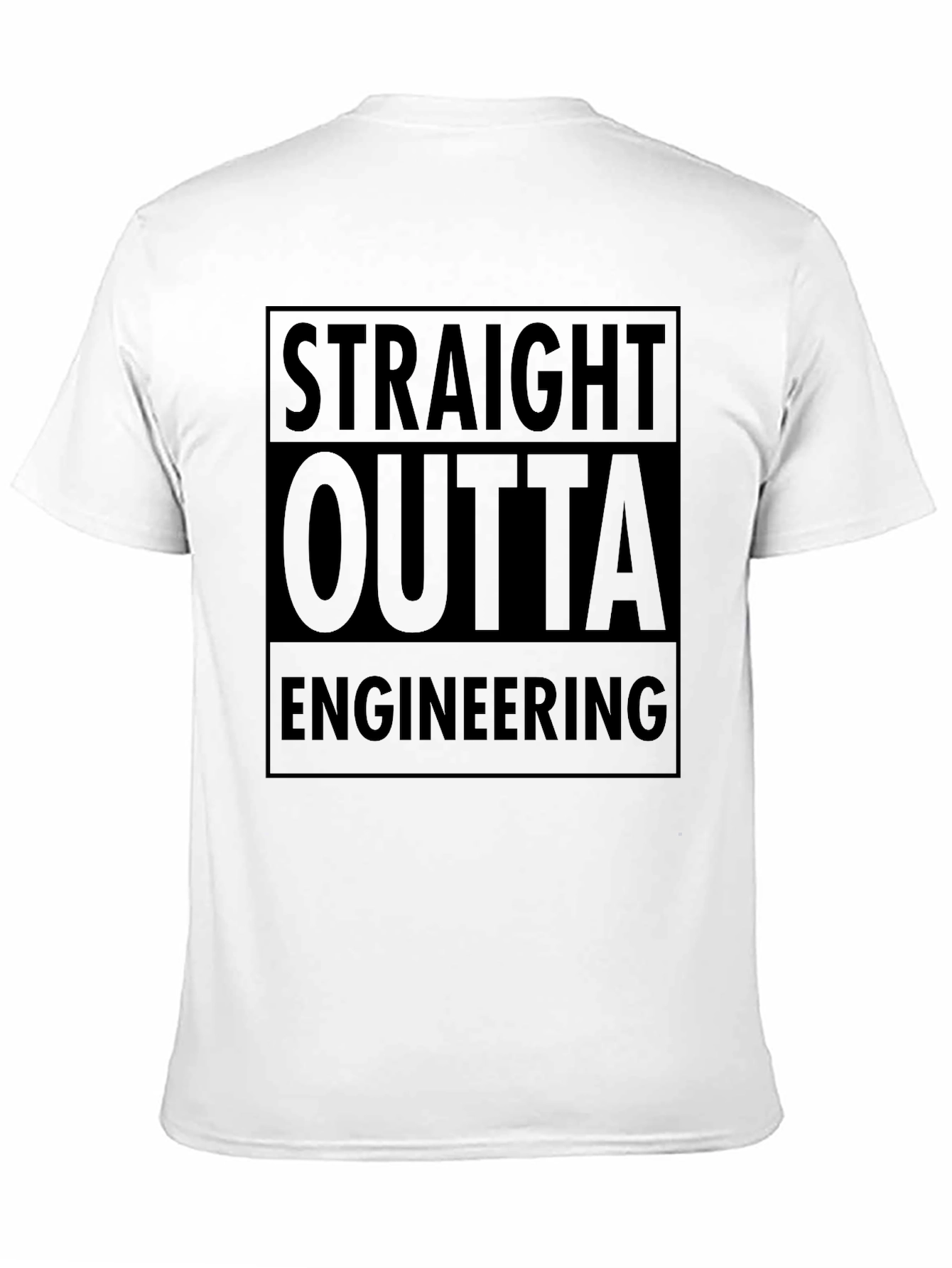 Straight Outta Engineering Black T-Shirt