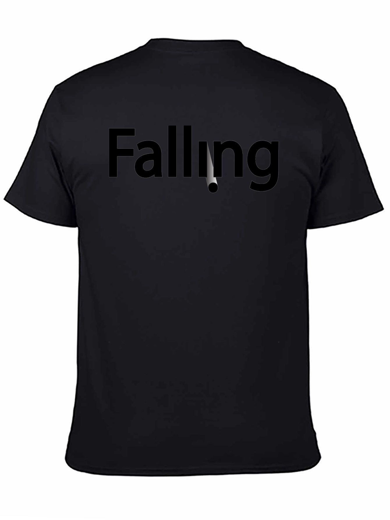 Falling - Mens Black Graphic T-Shirt