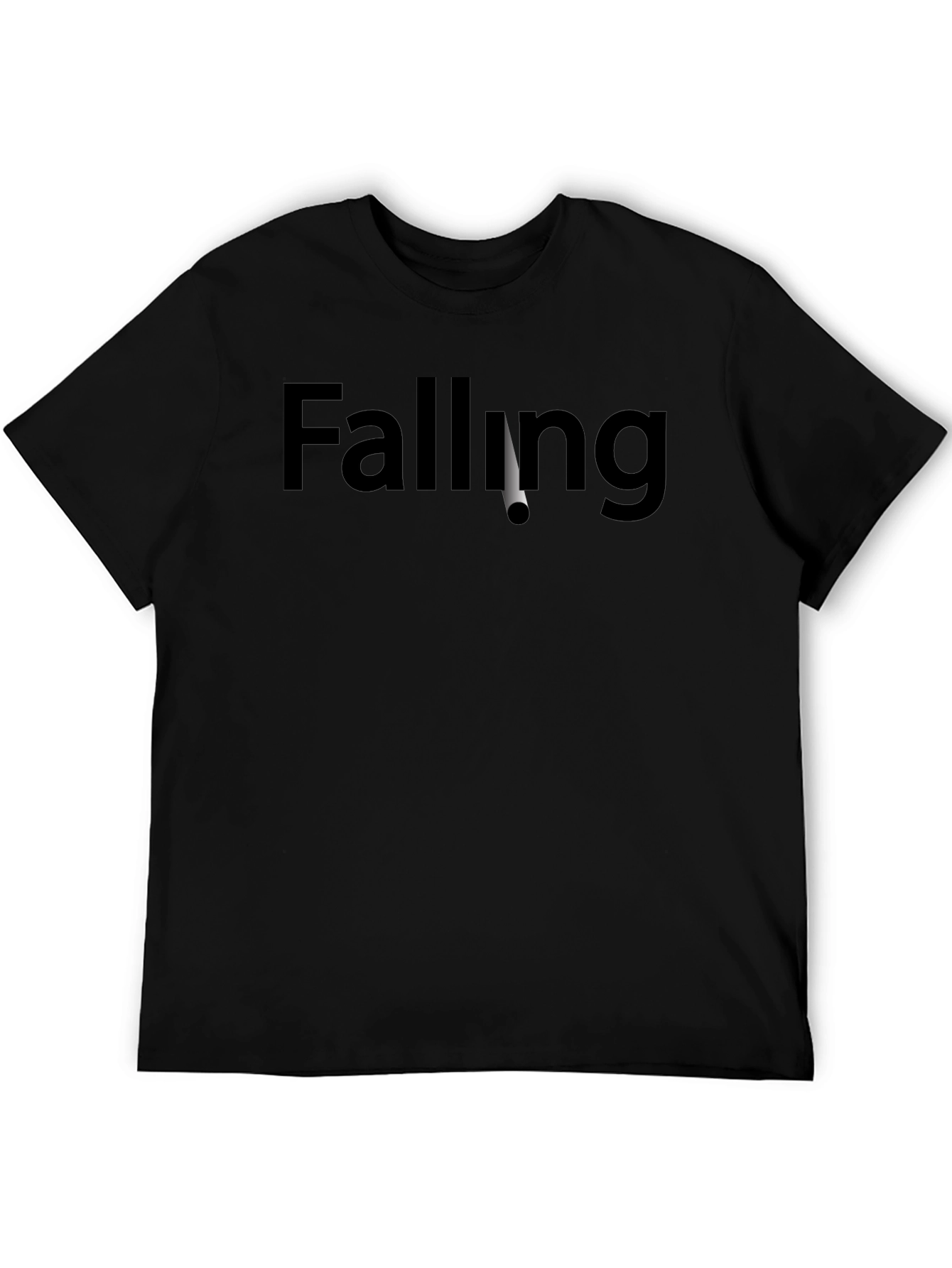 Falling - Mens Black Graphic T-Shirt