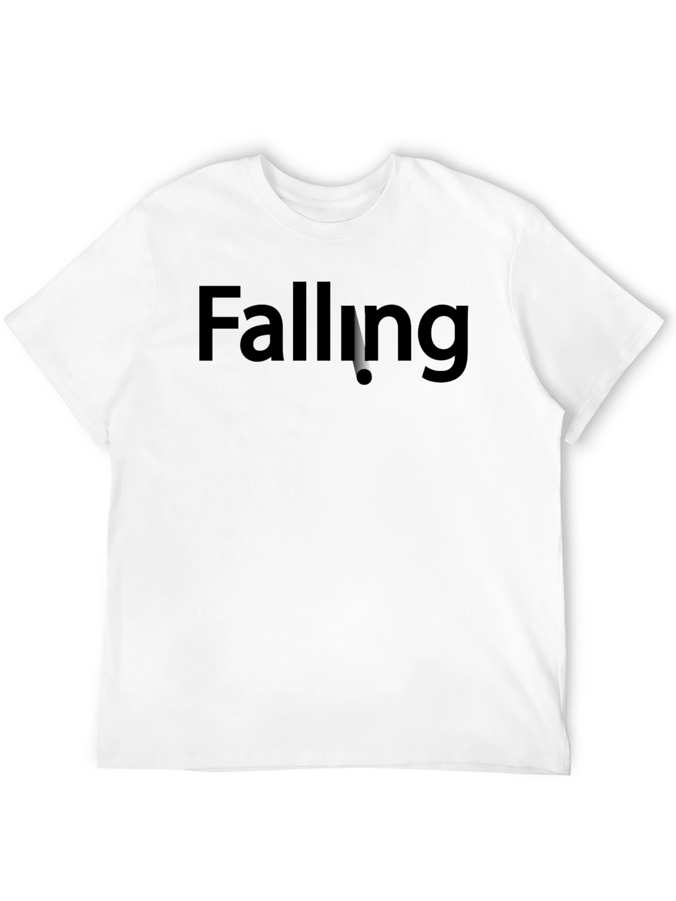 Falling - Mens Black Graphic T-Shirt