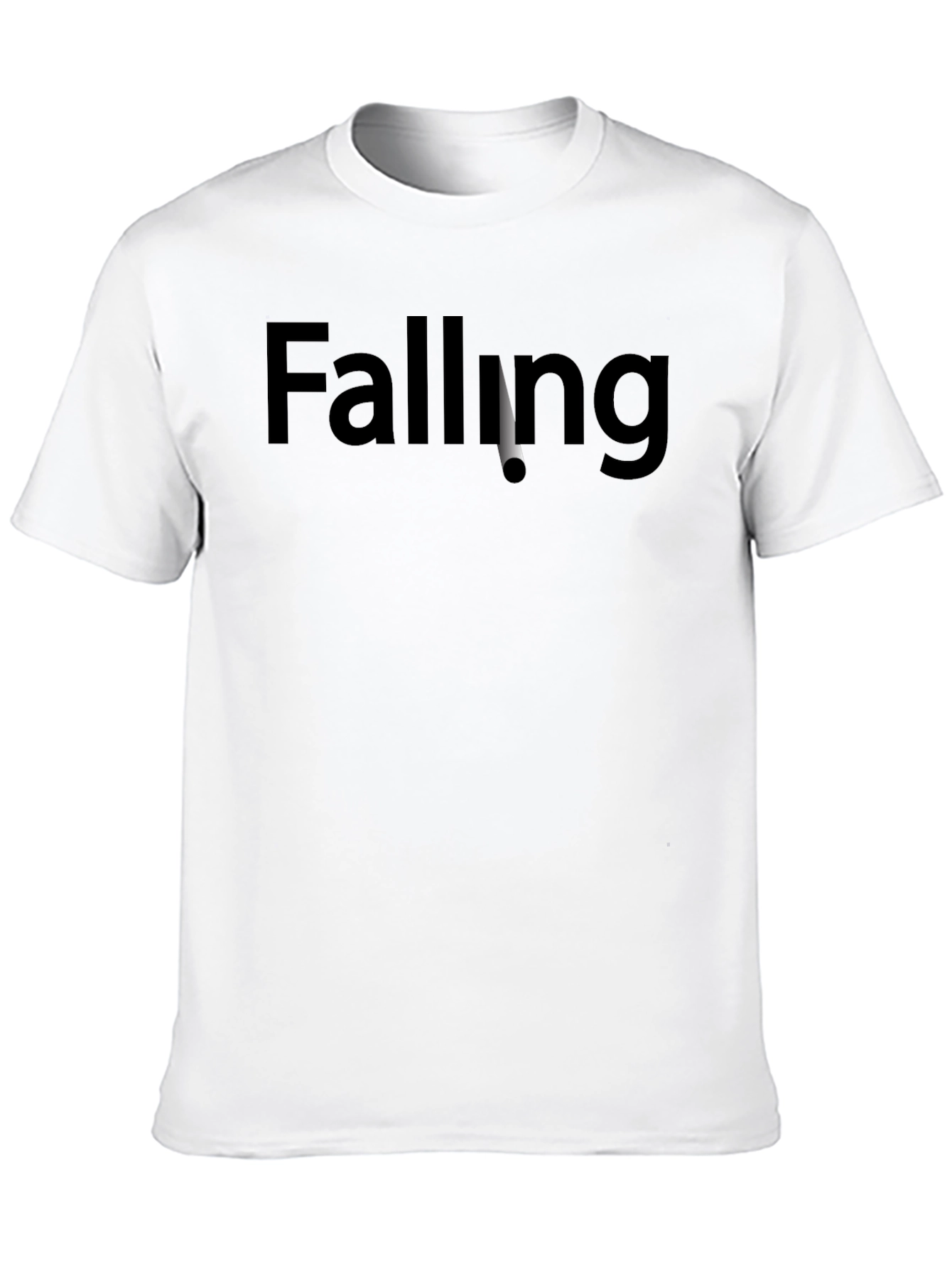 Falling - Mens Black Graphic T-Shirt