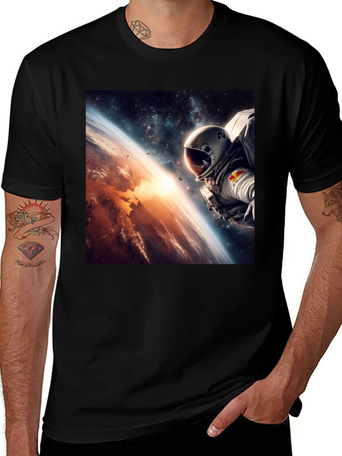 Astronaut Space View Graphic T-Shirt
