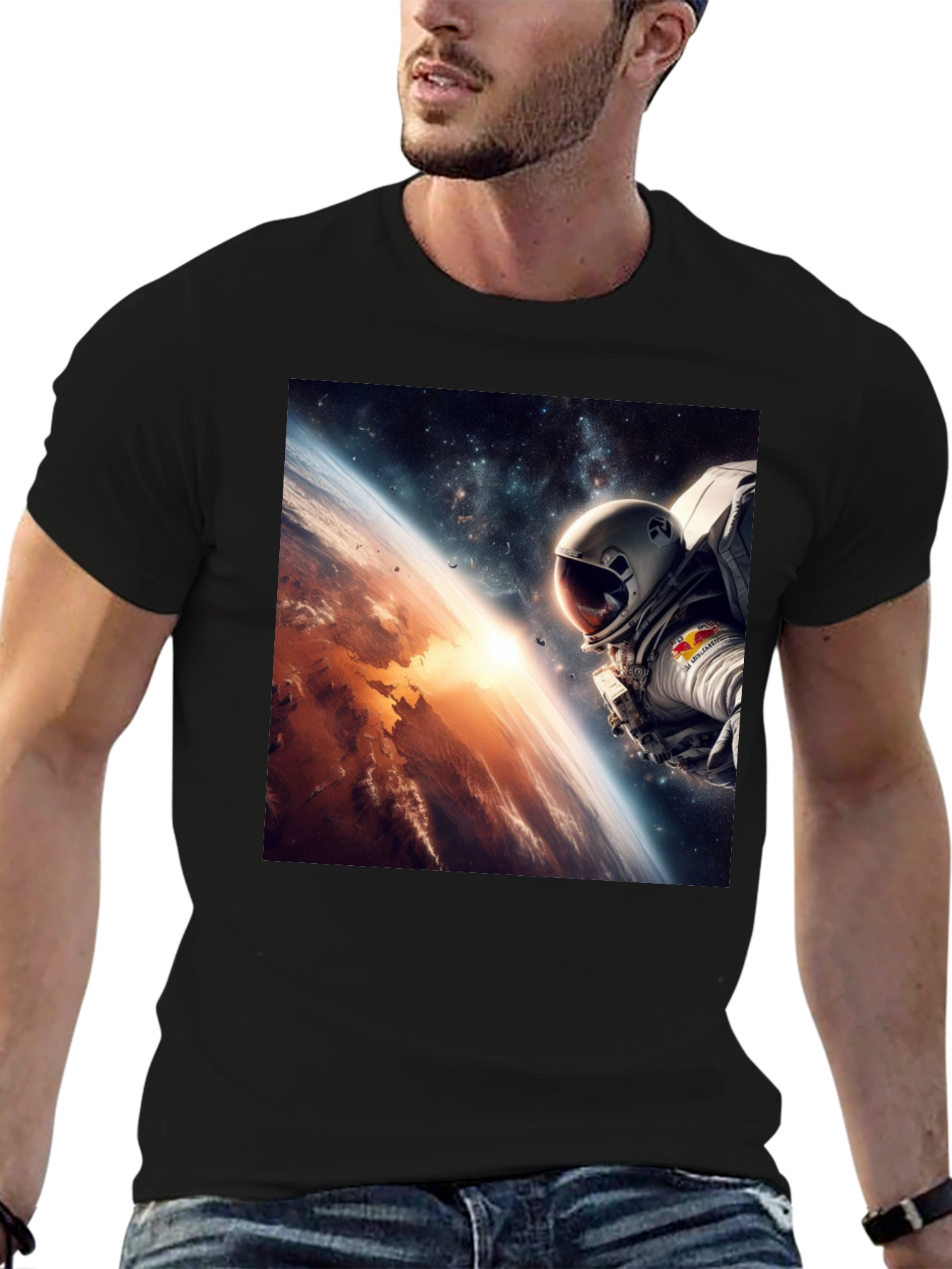Astronaut Space View Graphic T-Shirt
