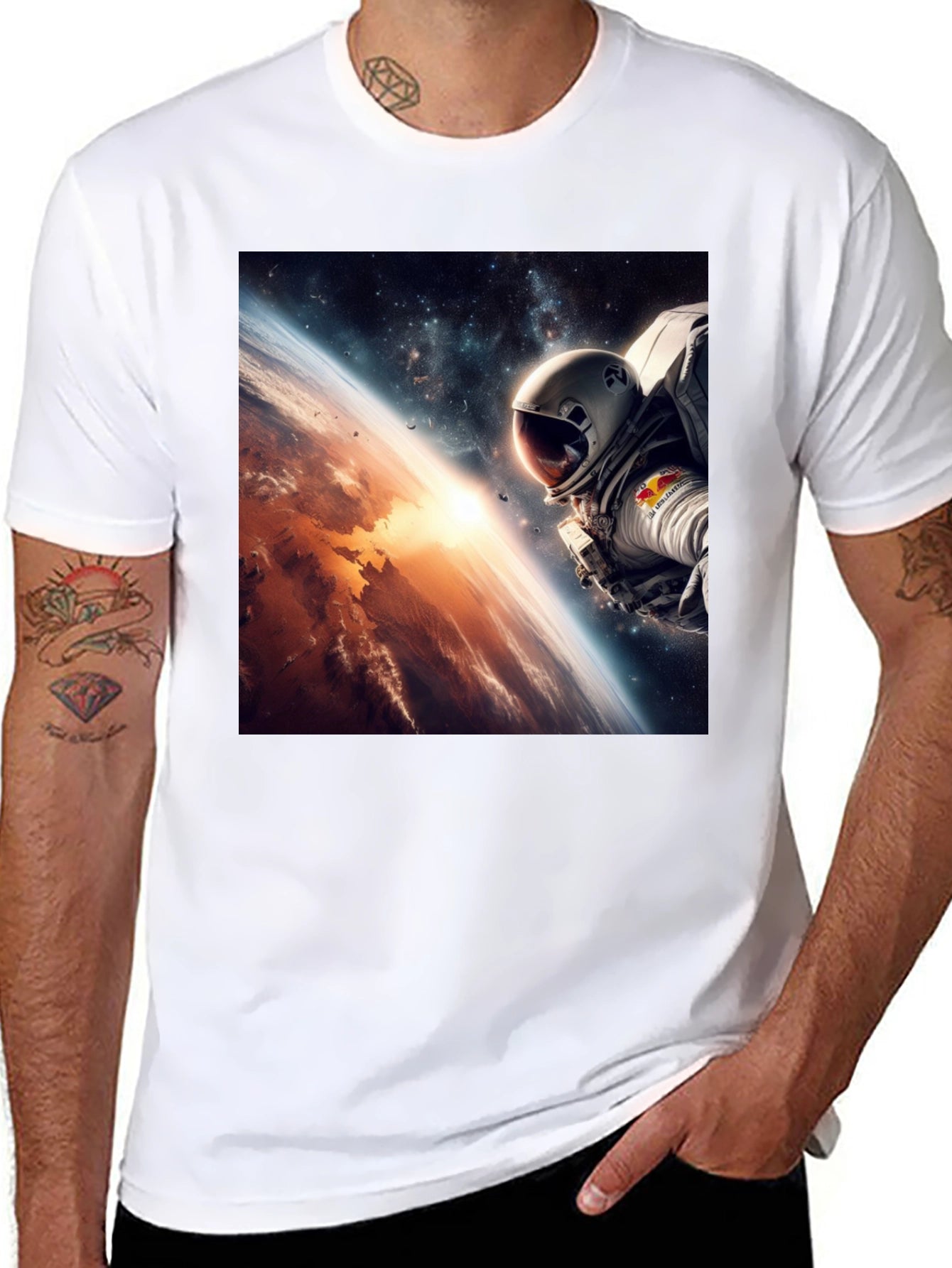 Astronaut Space View Graphic T-Shirt