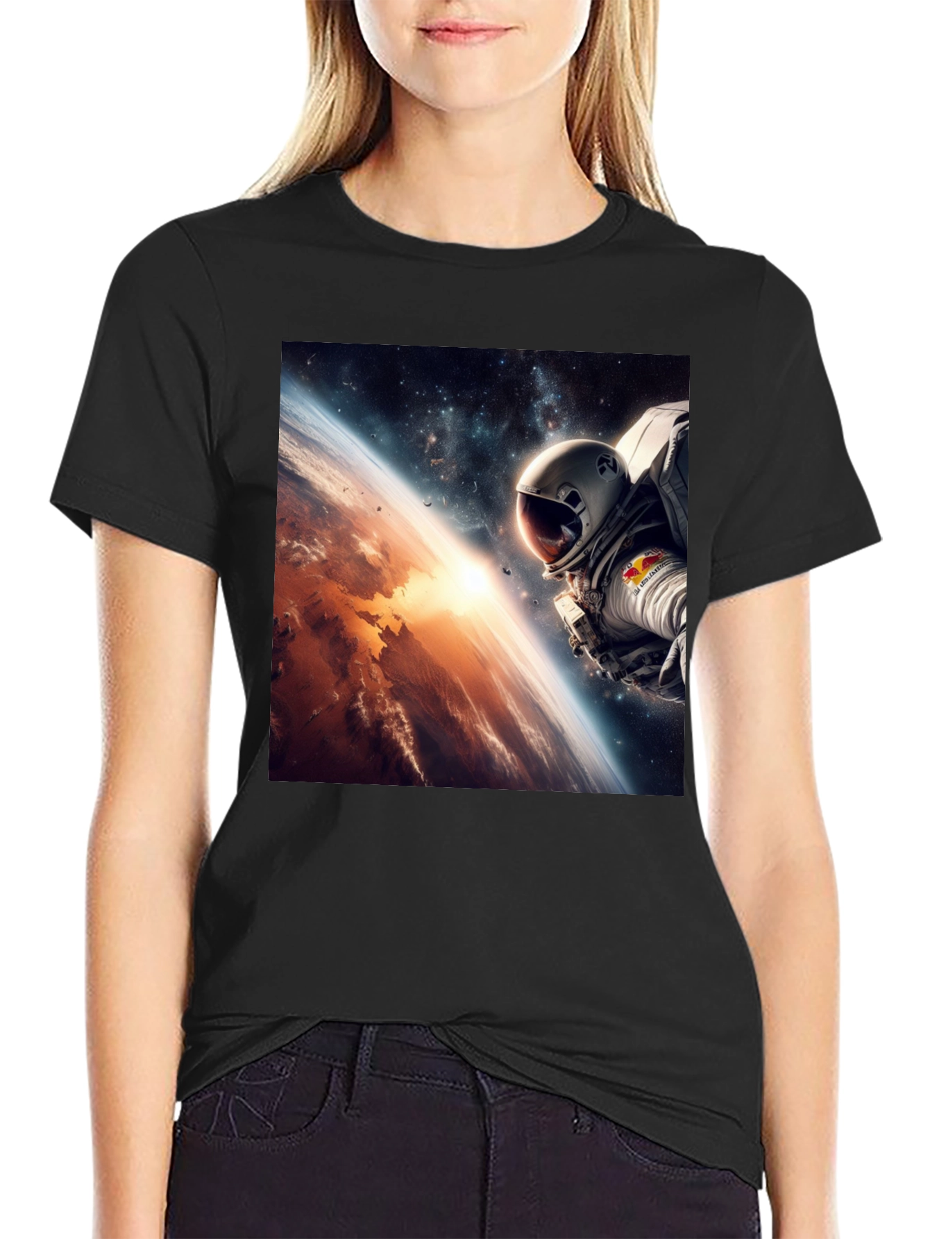 Astronaut Space View Graphic T-Shirt