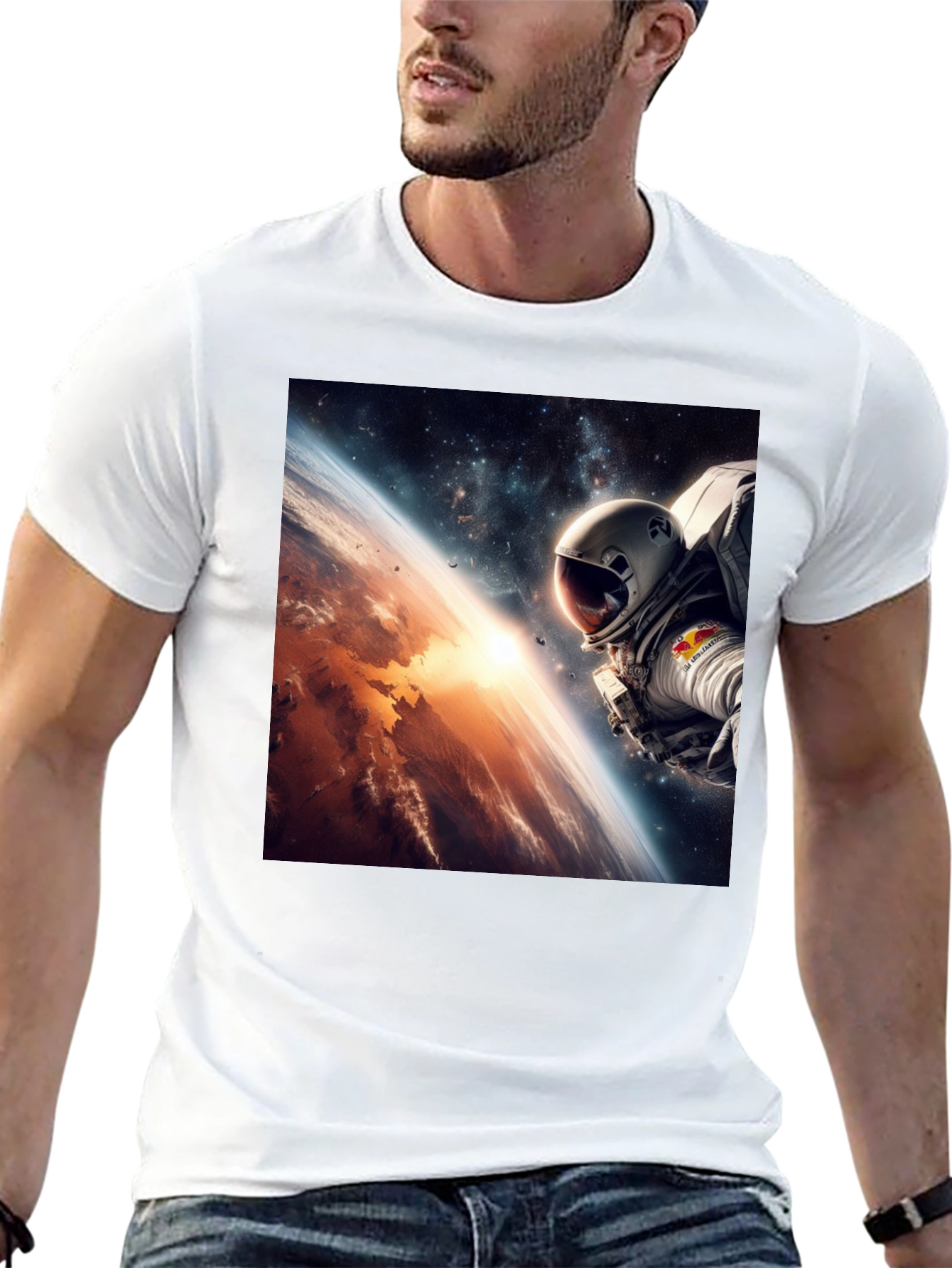 Astronaut Space View Graphic T-Shirt