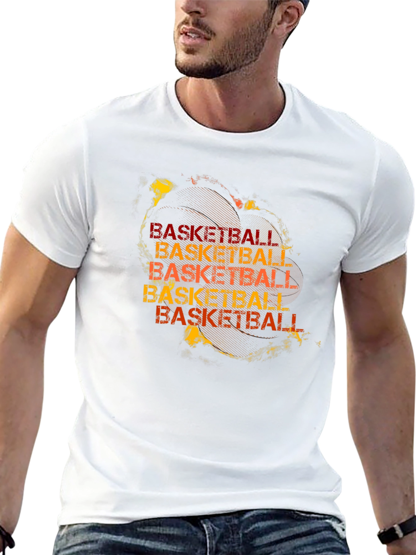 Basketball Graphic Print T-Shirt