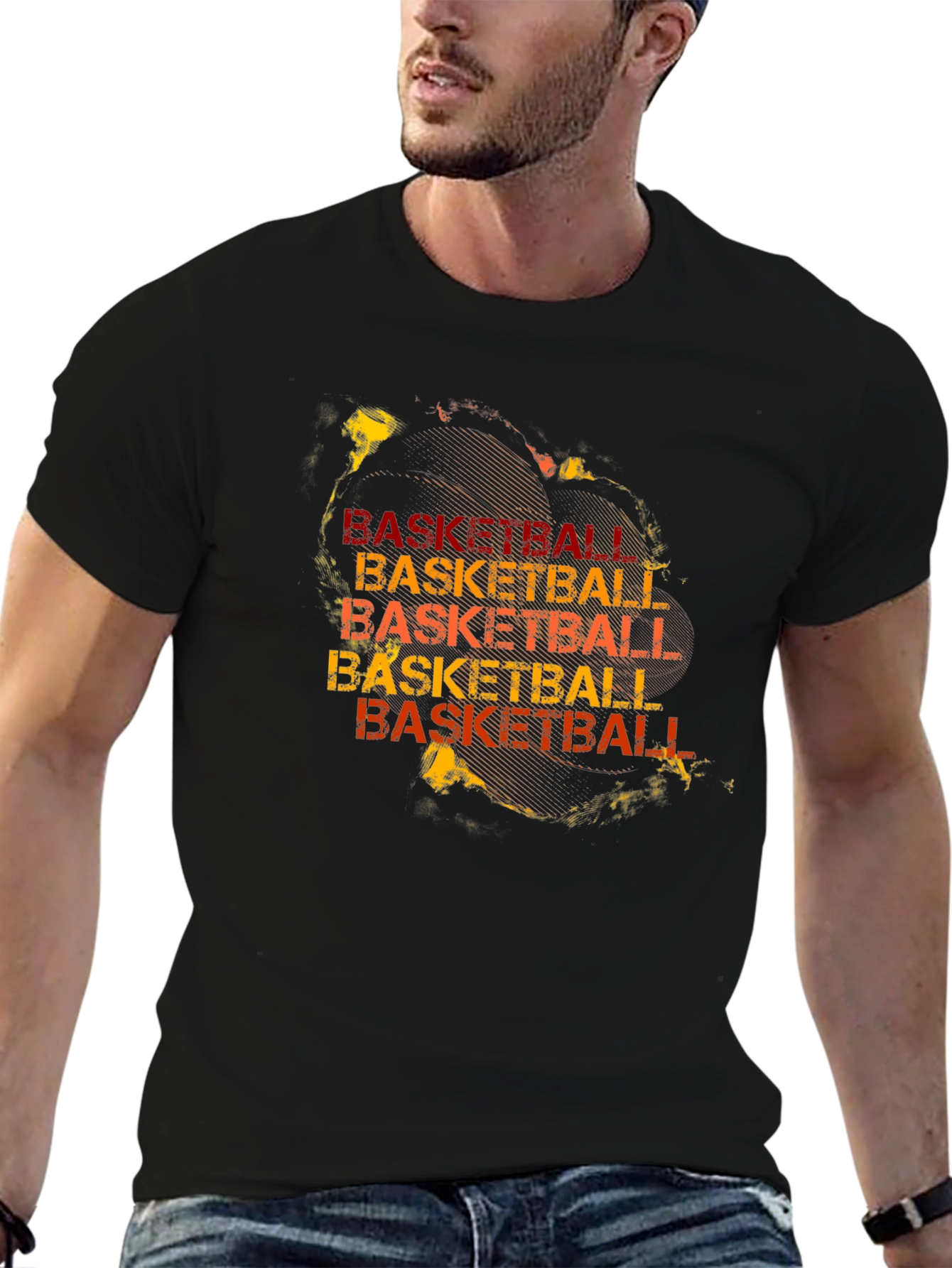Basketball Graphic Print T-Shirt