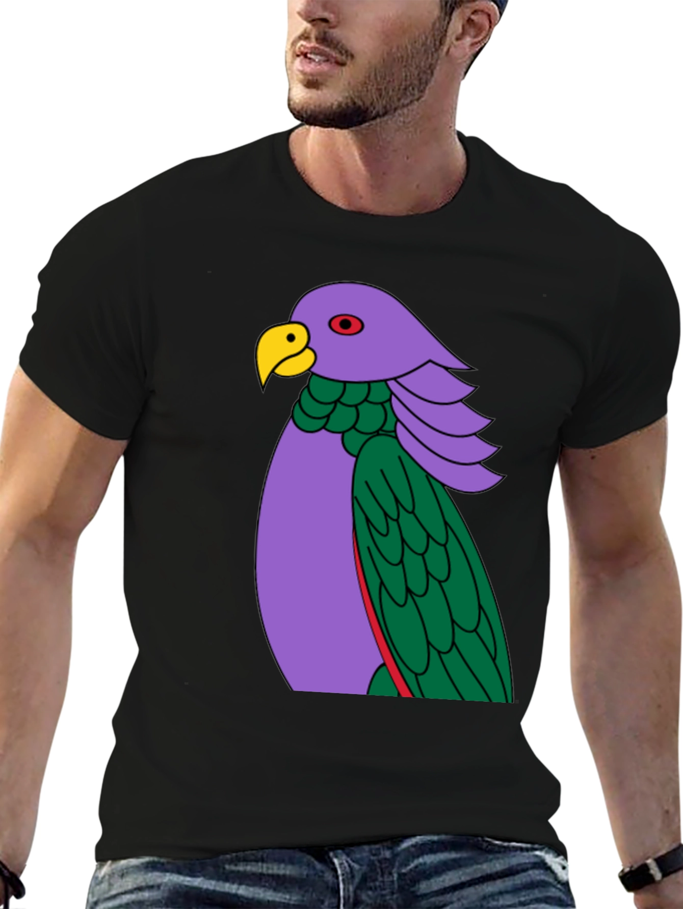 Parrot Graphic Tee - Unique Bird Design