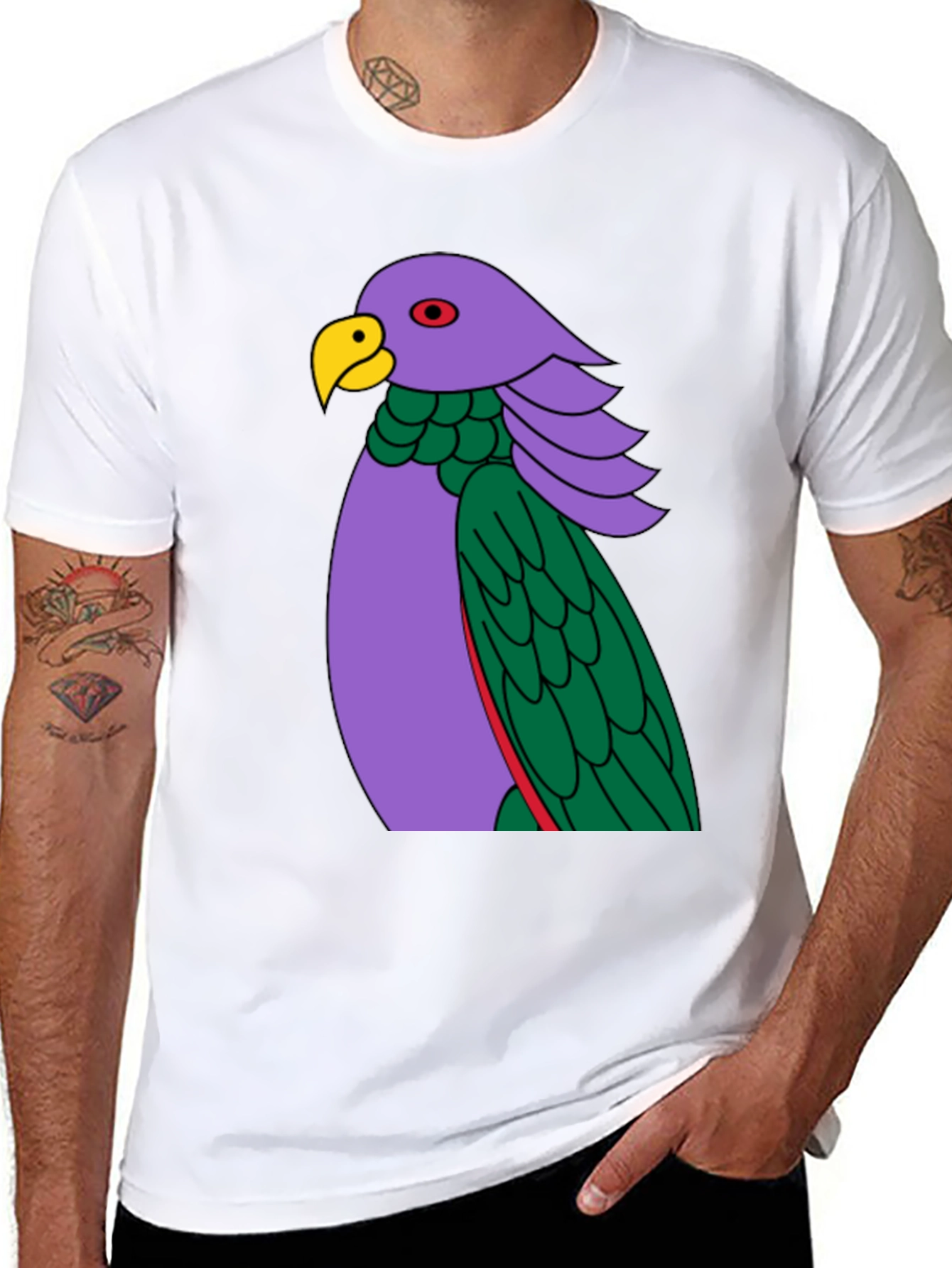 Parrot Graphic Tee - Unique Bird Design