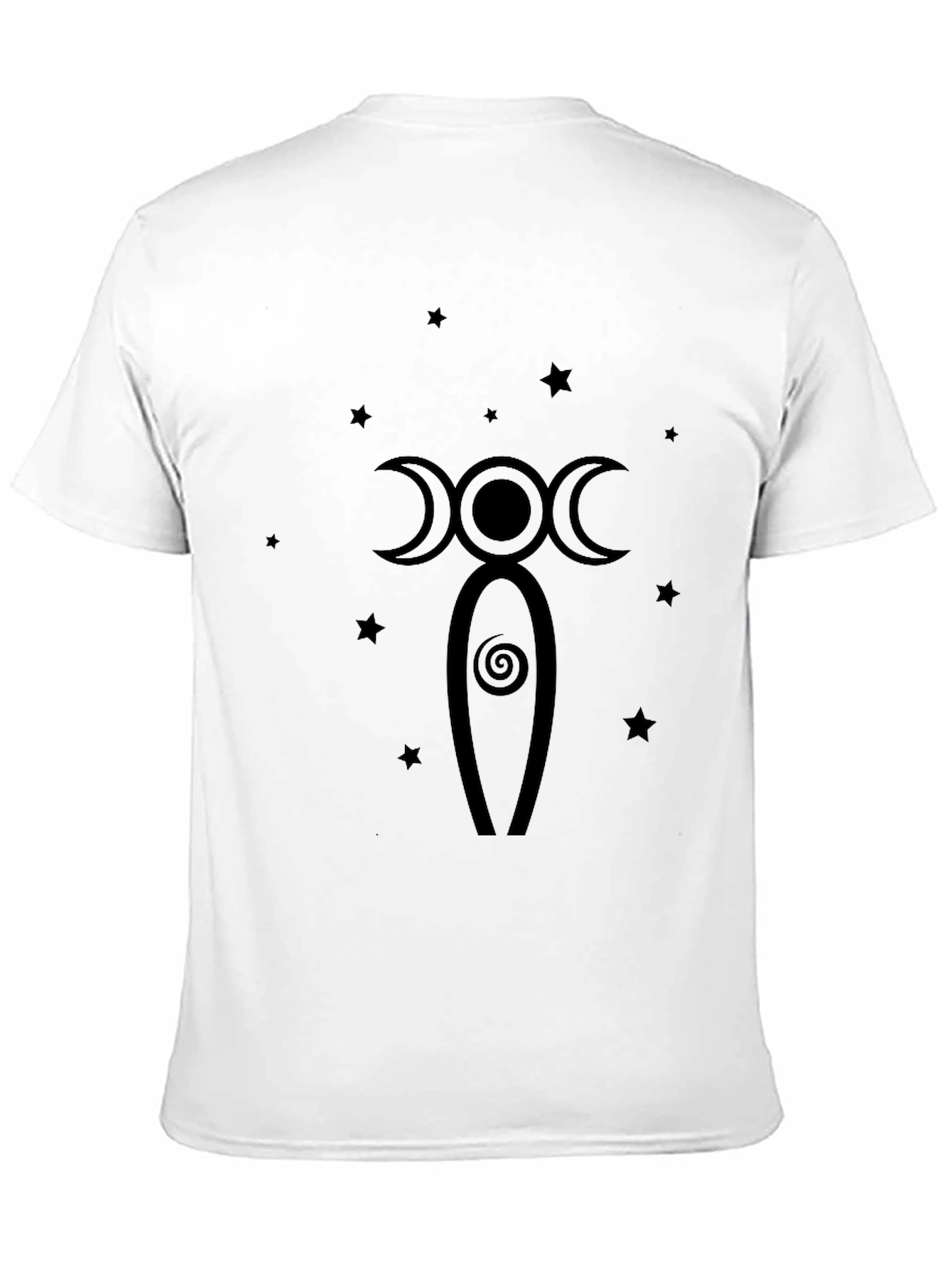 Triple Moon Goddess Graphic Black T-Shirt