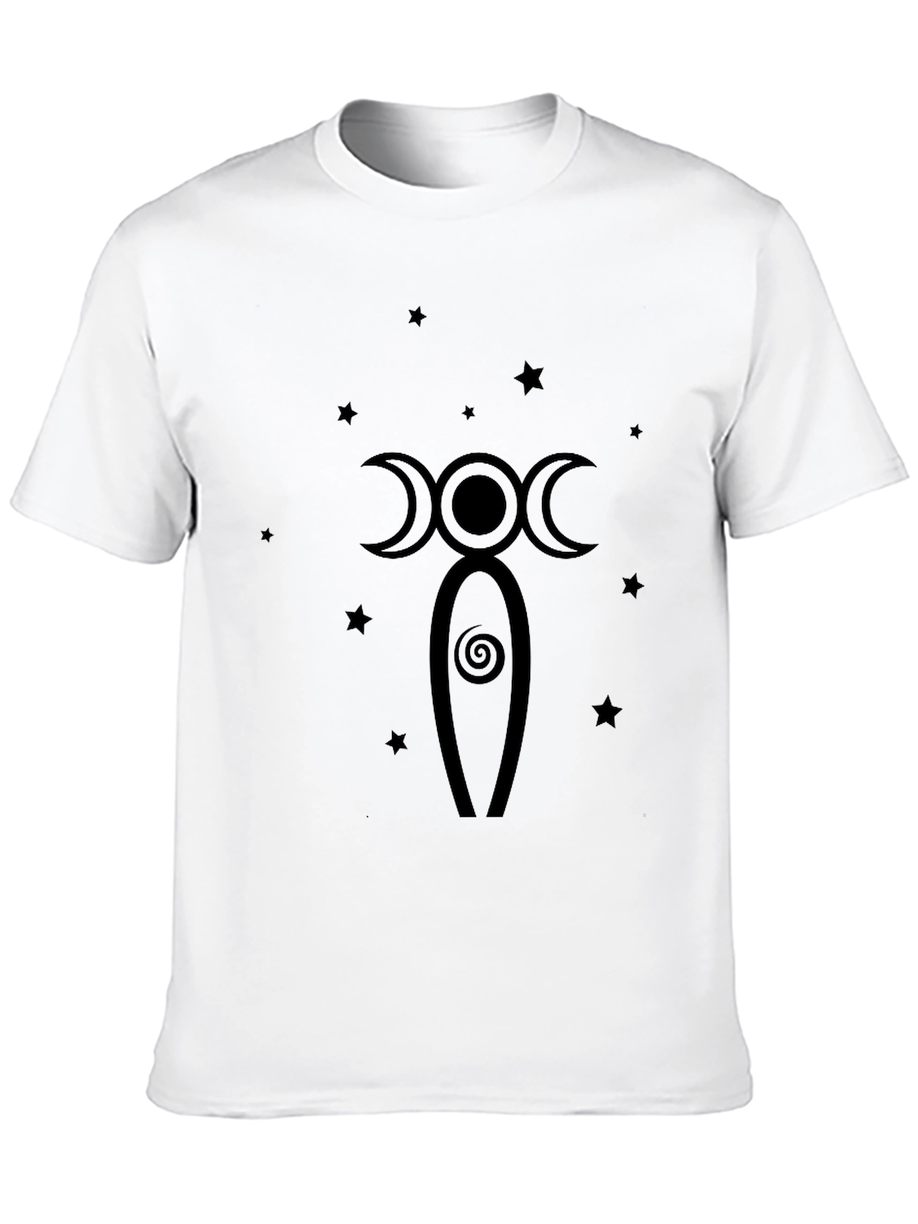 Triple Moon Goddess Graphic Black T-Shirt