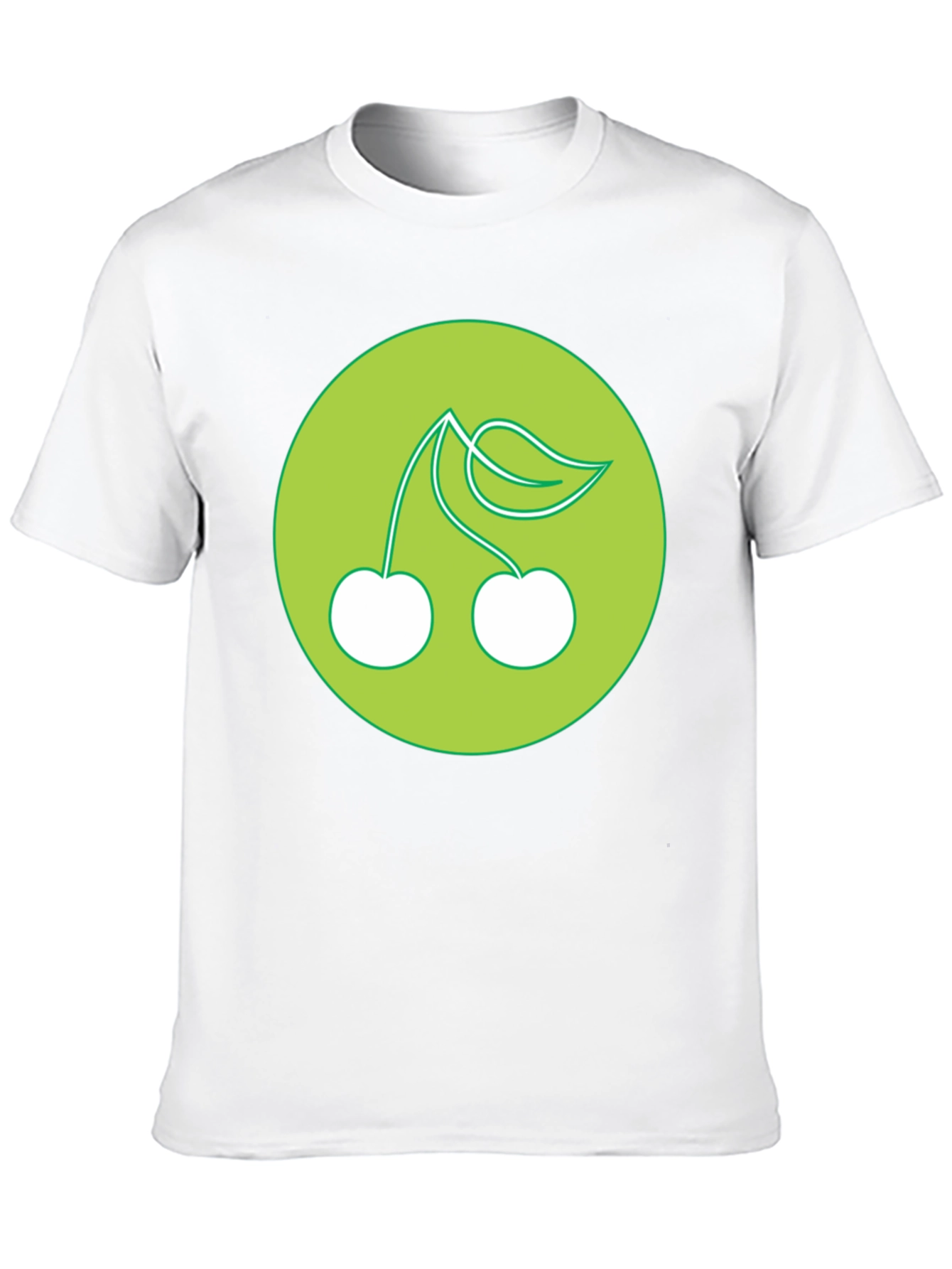 Cherries Graphic Print Black T-Shirt
