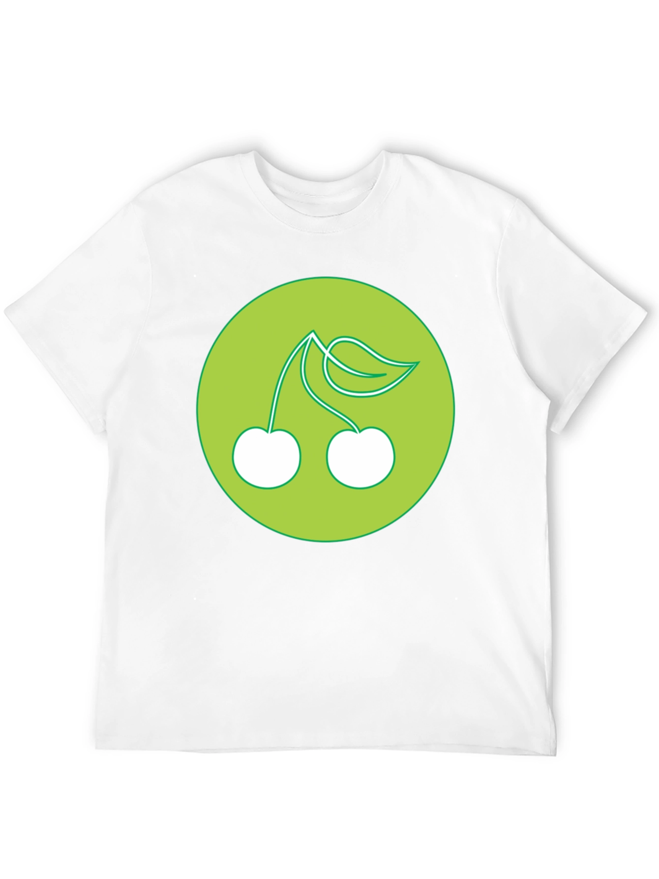 Cherries Graphic Print Black T-Shirt
