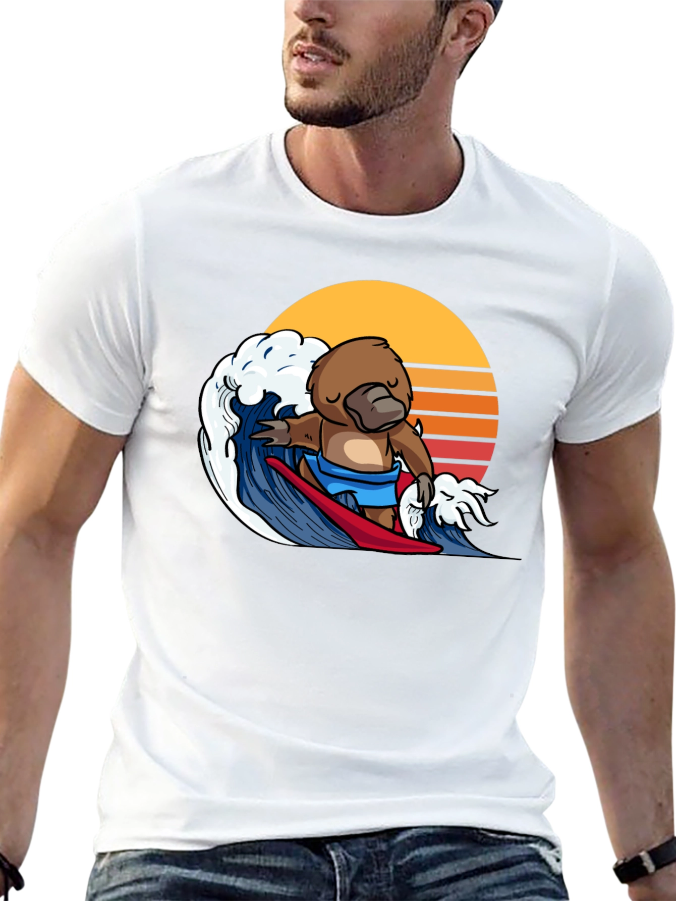 Surfing Platypus Graphic Tee