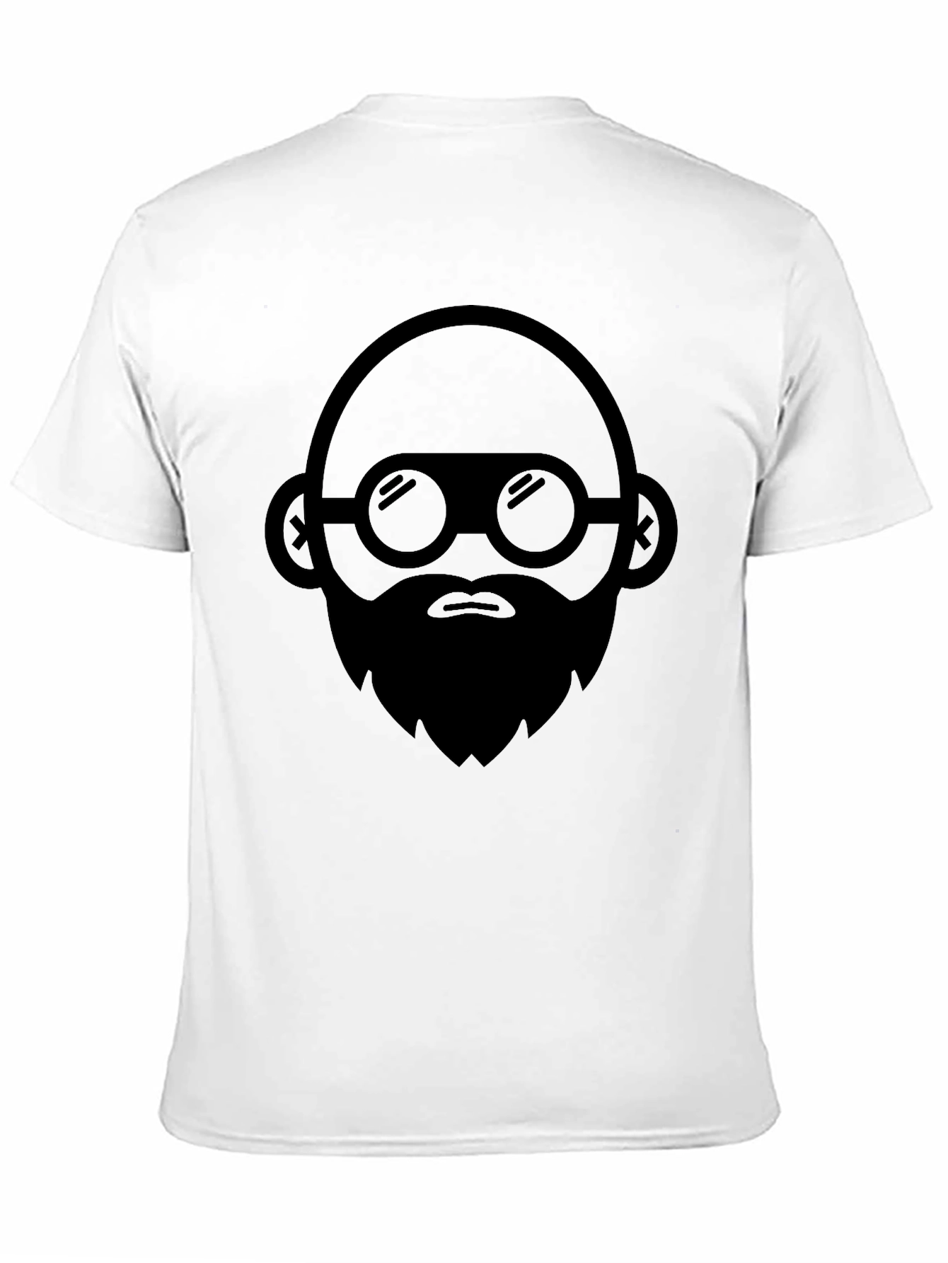 Bearded Face Graphic Black T-Shirt