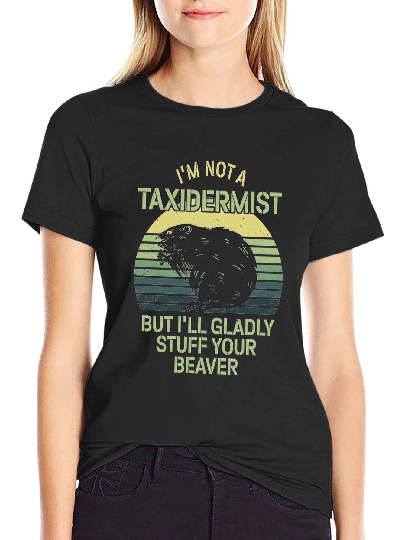 Funny Beaver Taxidermist Humor Graphic T-Shirt