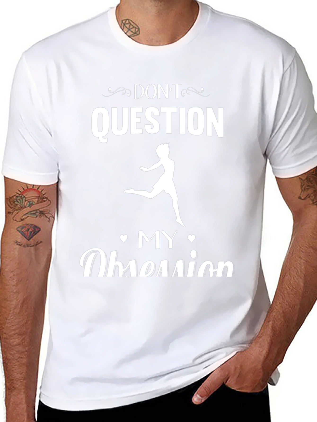 Dont Question My Obsession Black Graphic Tee