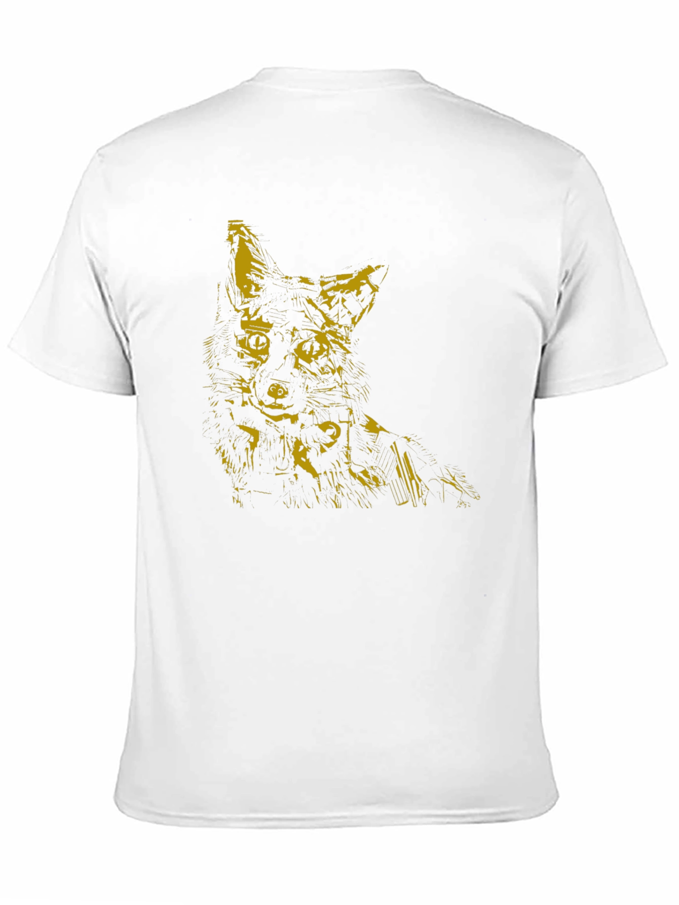 Abstract Fox Graphic Tee - Mens Black T-Shirt