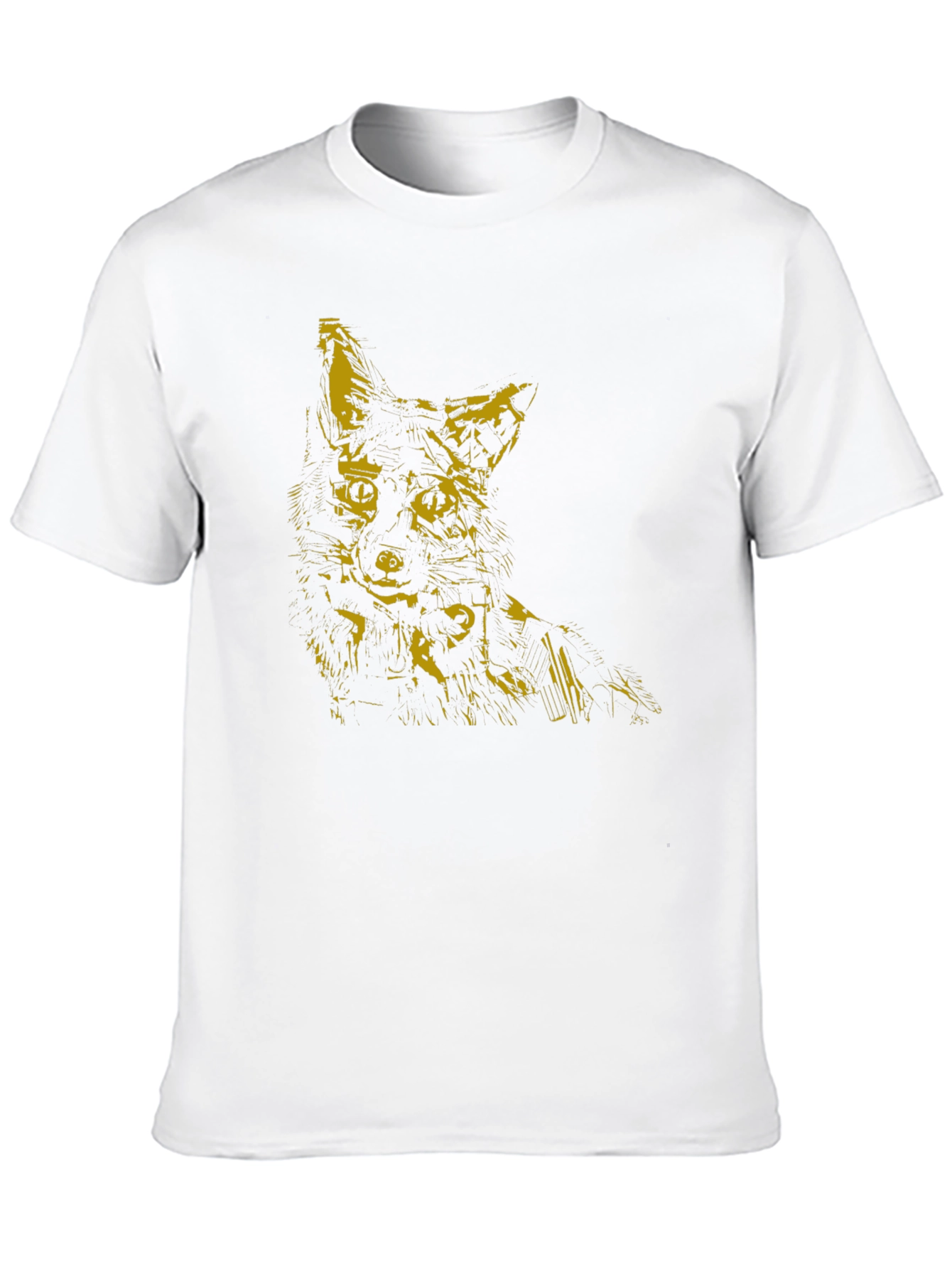 Abstract Fox Graphic Tee - Mens Black T-Shirt