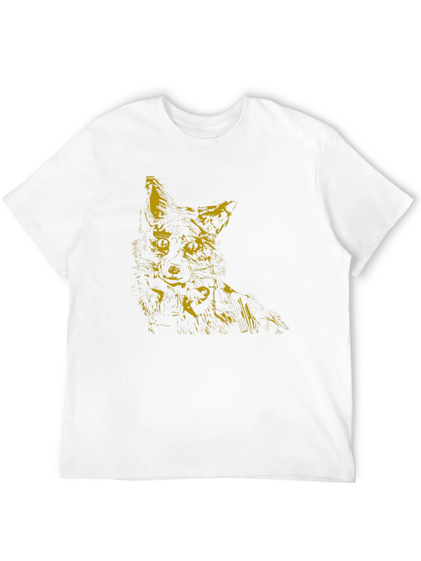 Abstract Fox Graphic Tee - Mens Black T-Shirt