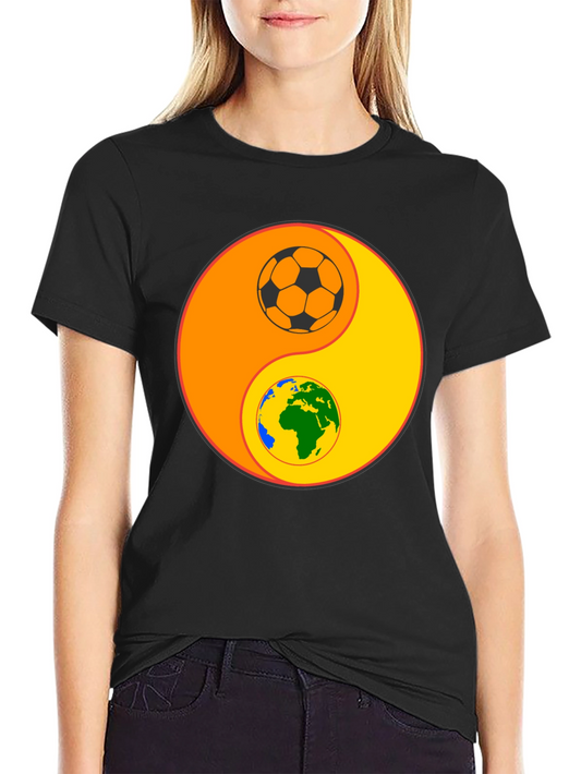 Yin Yang Earth & Soccer T-Shirt