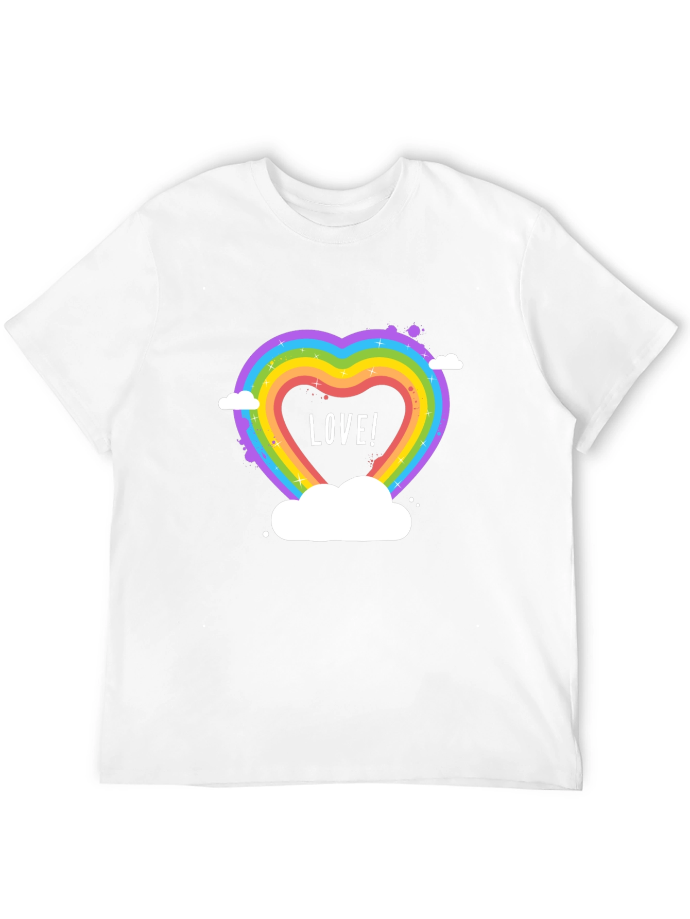 Love Wins Rainbow Heart Graphic Tee - Black