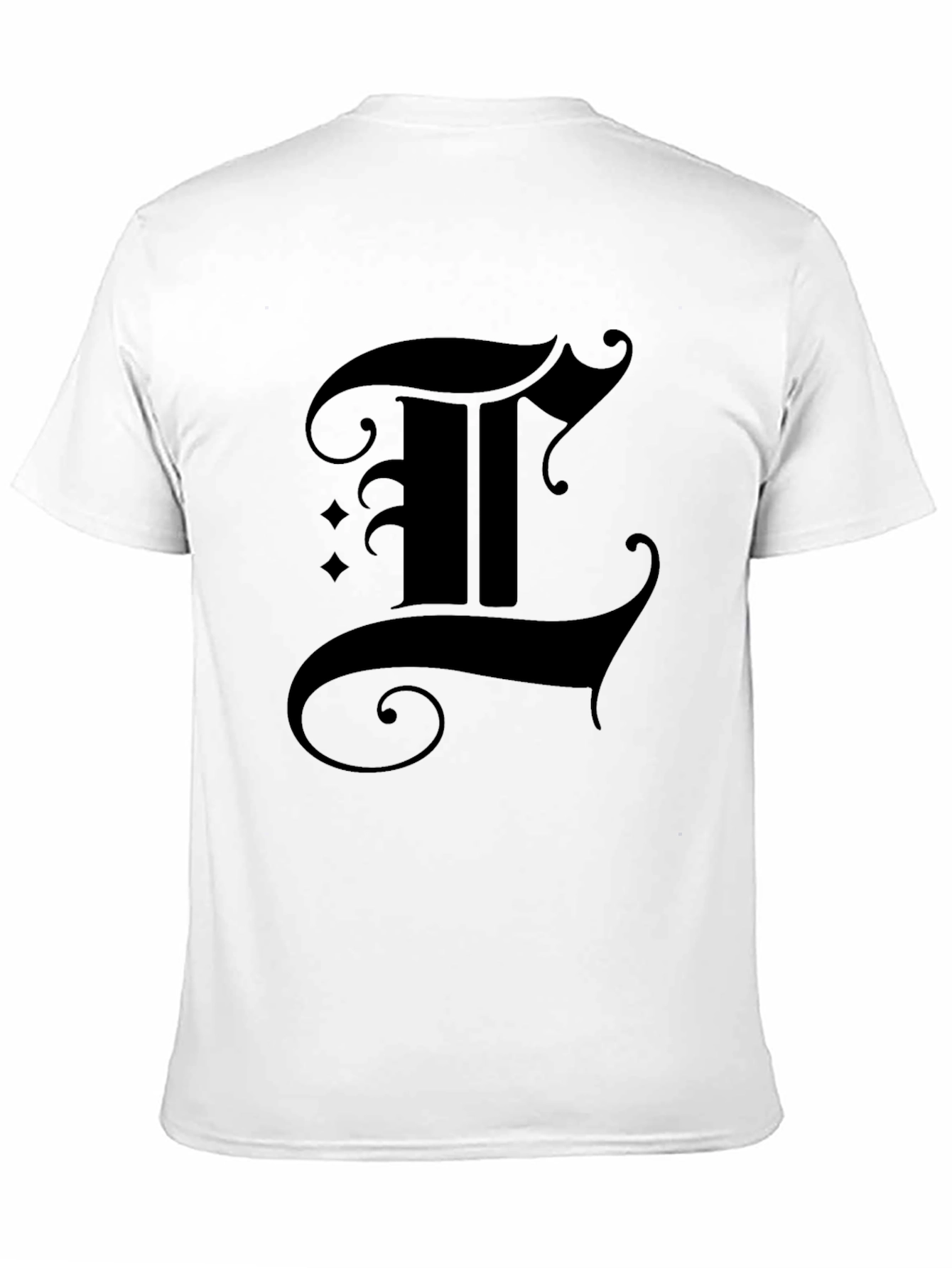 Gothic Letter T Black T-Shirt