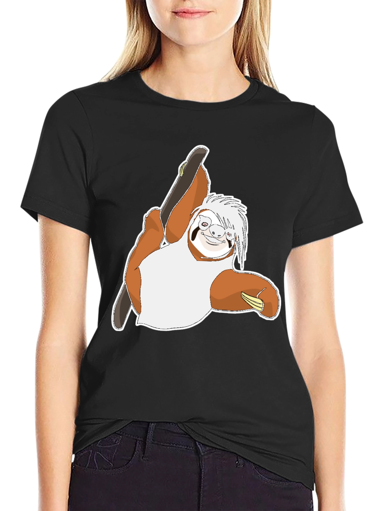 Sloth Skateboarder Graphic T-Shirt
