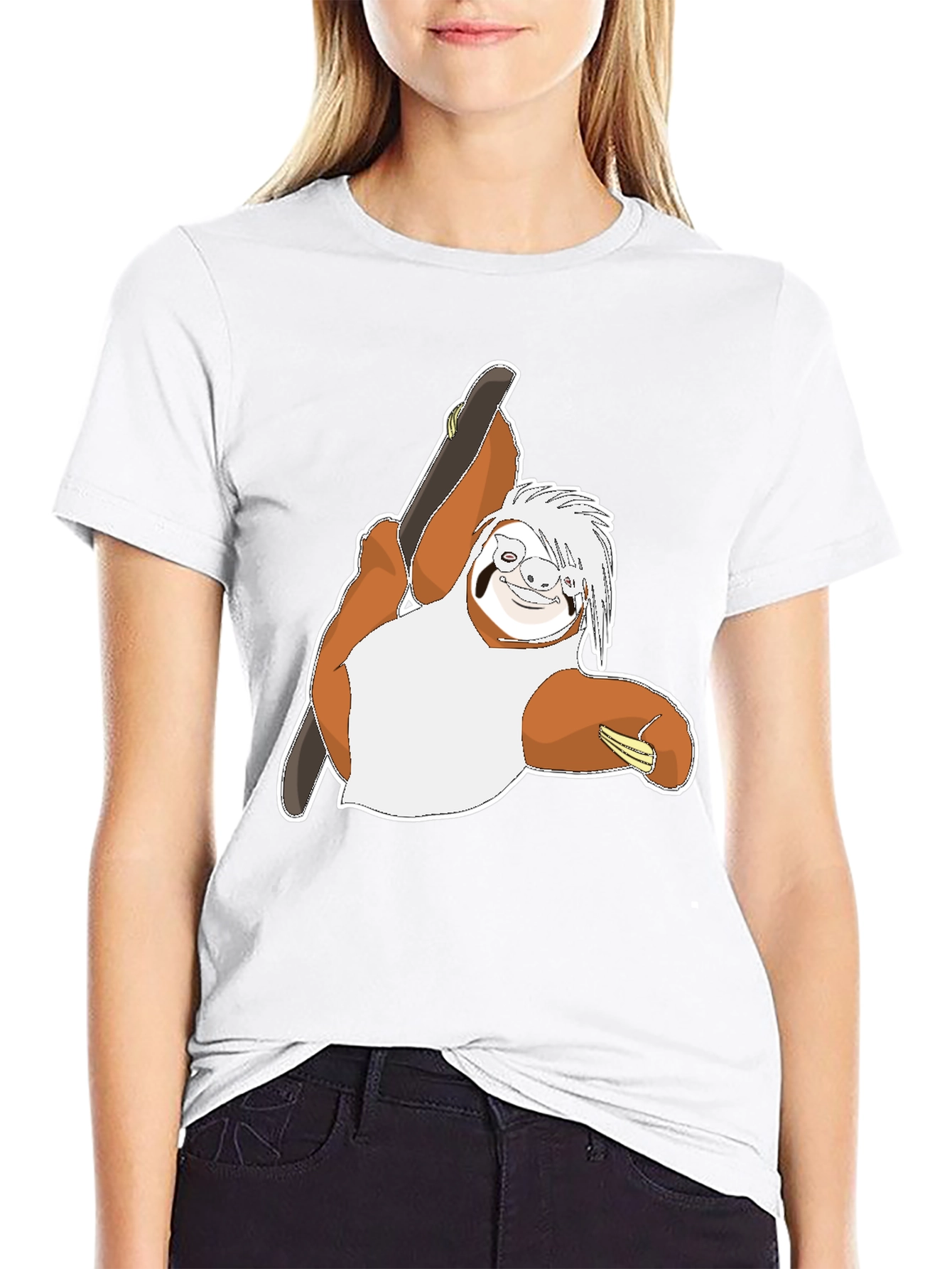 Sloth Skateboarder Graphic T-Shirt