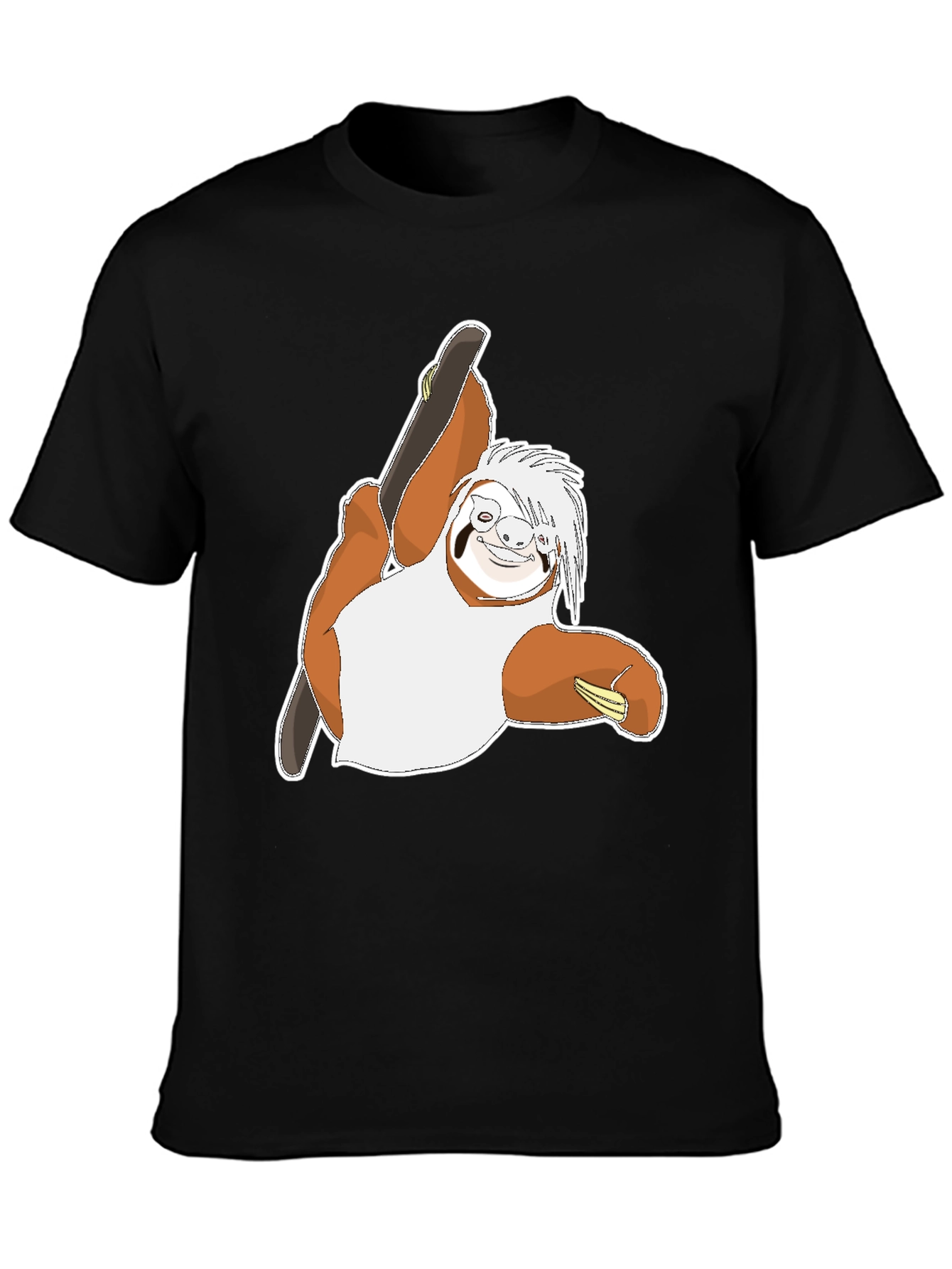 Sloth Skateboarder Graphic T-Shirt