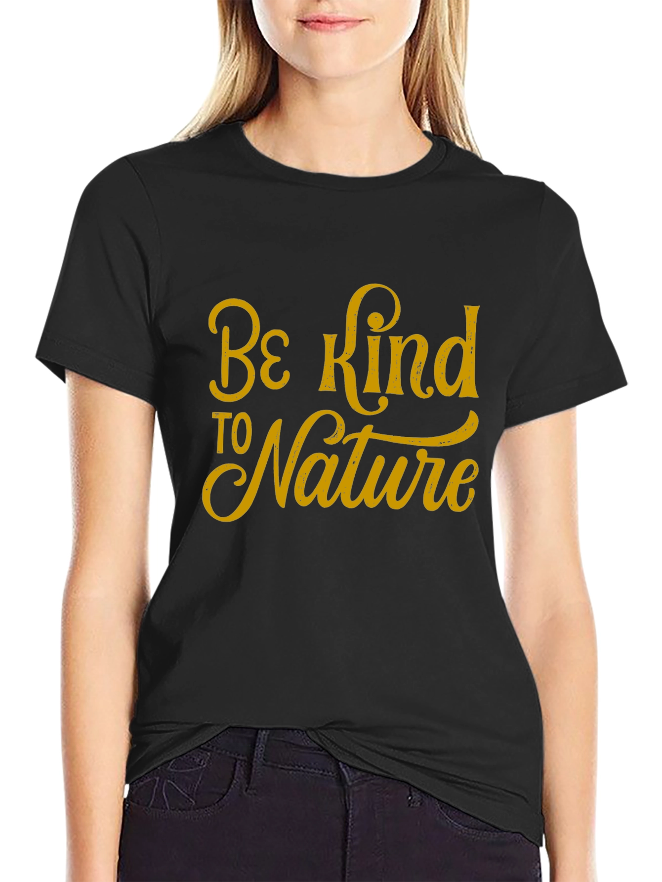 Be Kind to Nature Black Graphic Tee