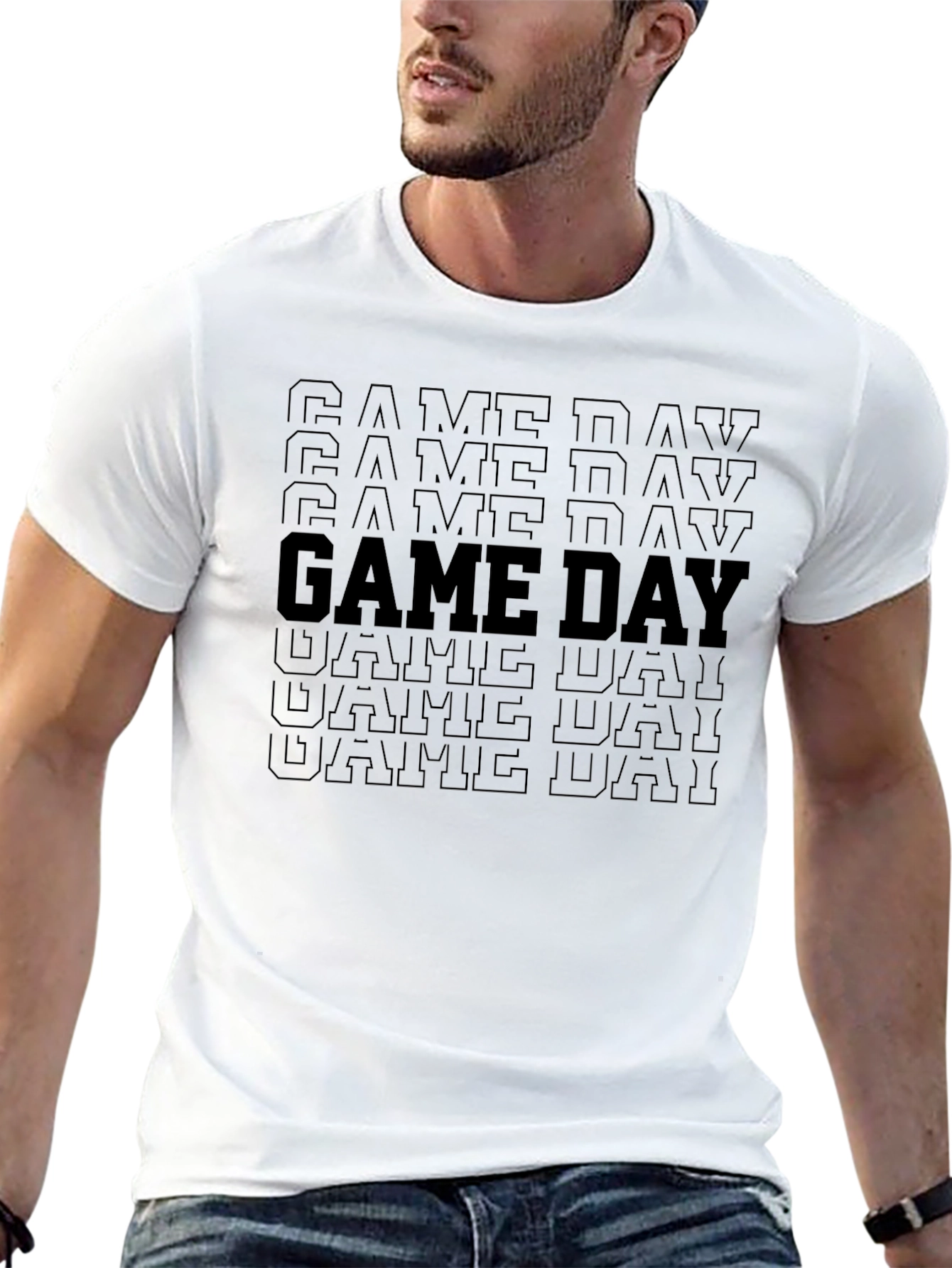 Game Day Graphic Tee - Black Casual Shirt