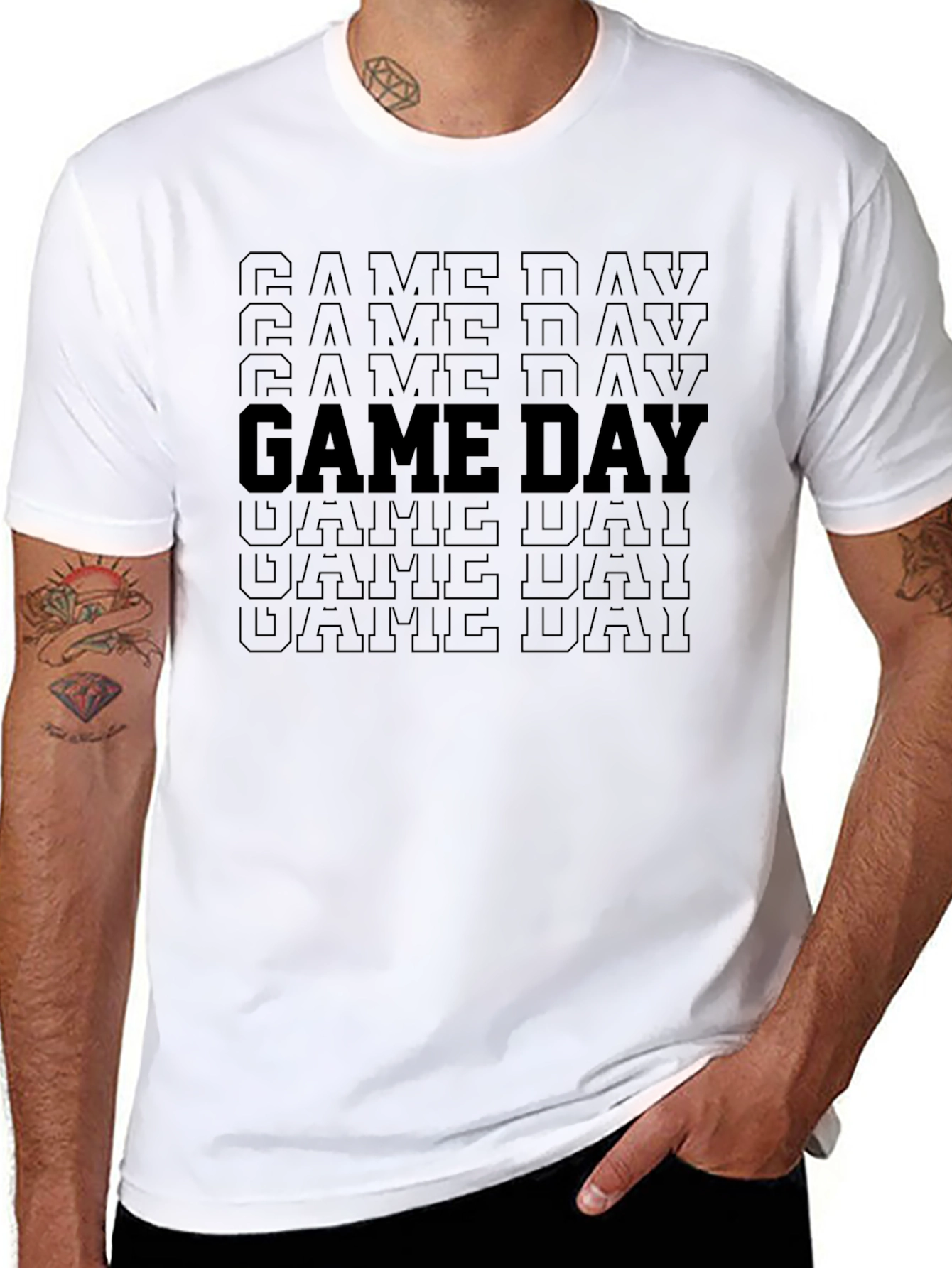 Game Day Graphic Tee - Black Casual Shirt