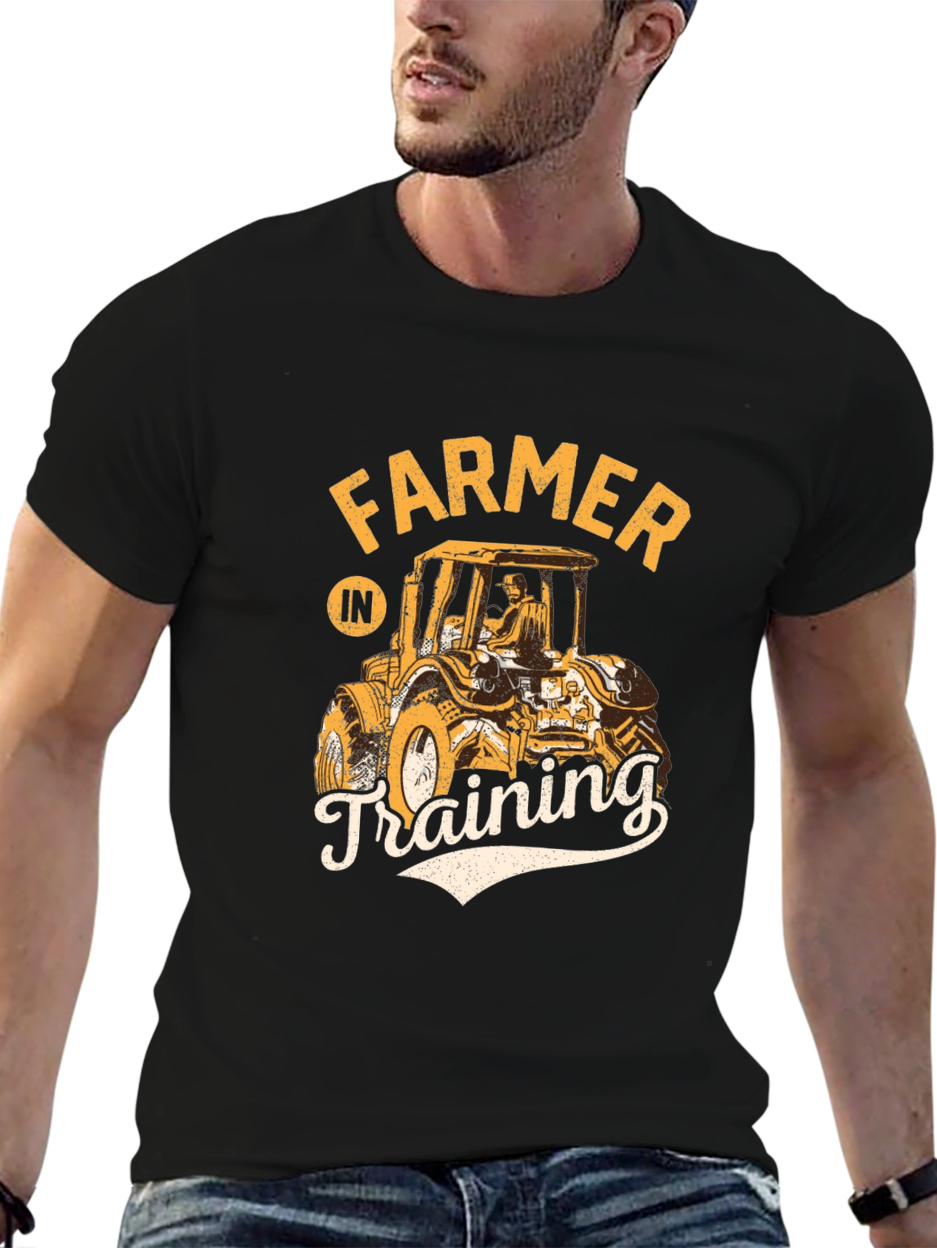 Farmer in Training Black Graphic Tee