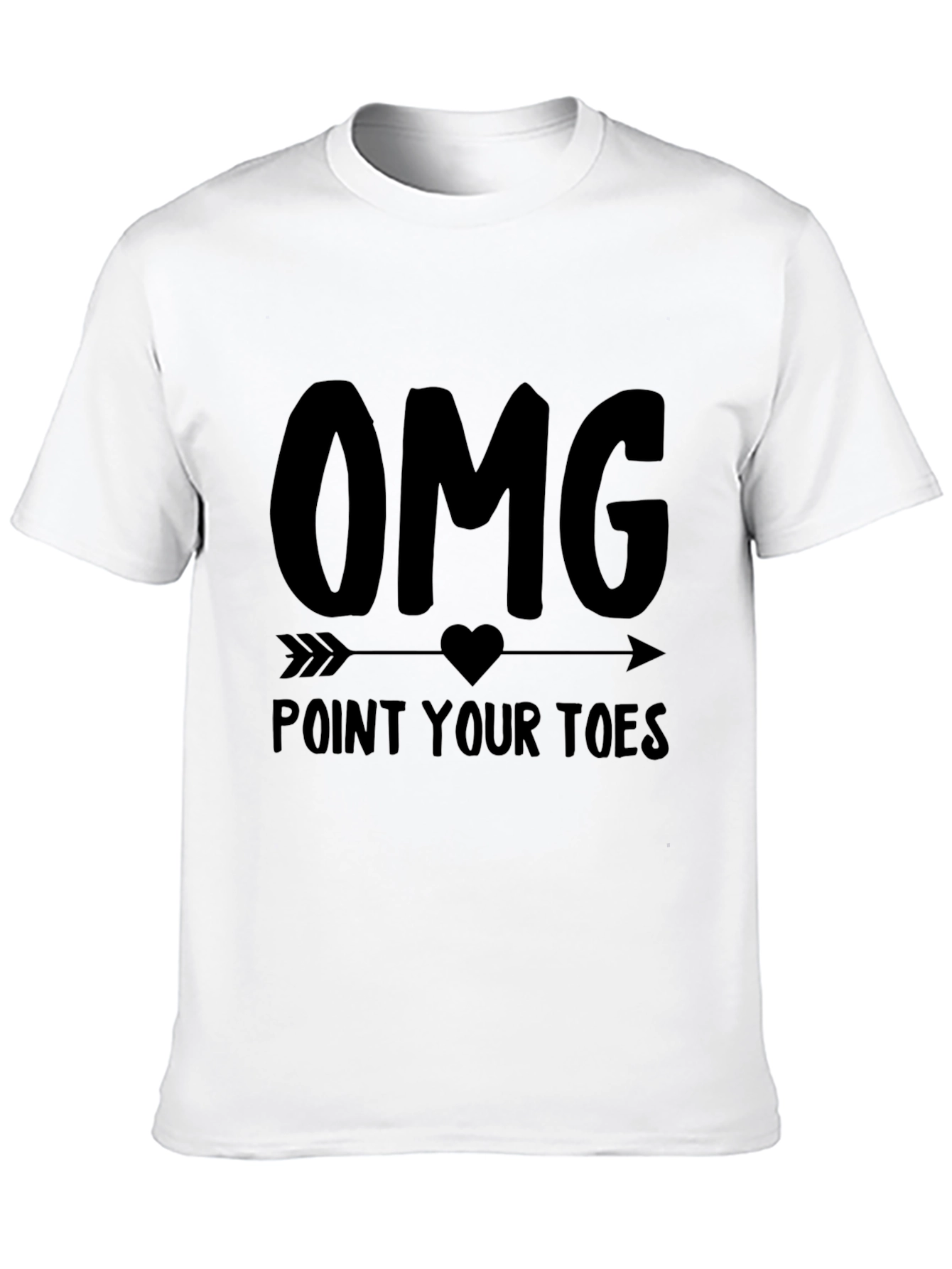 OMG Point Your Toes Black Graphic Tee