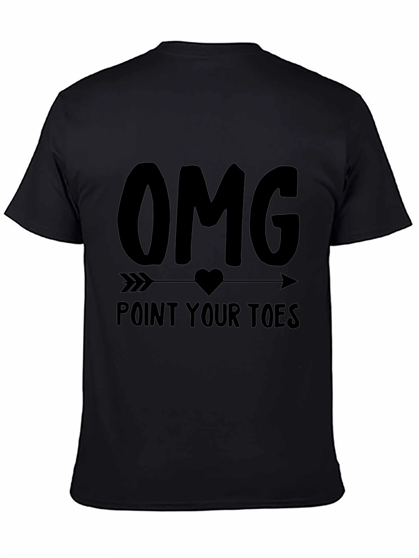 OMG Point Your Toes Black Graphic Tee