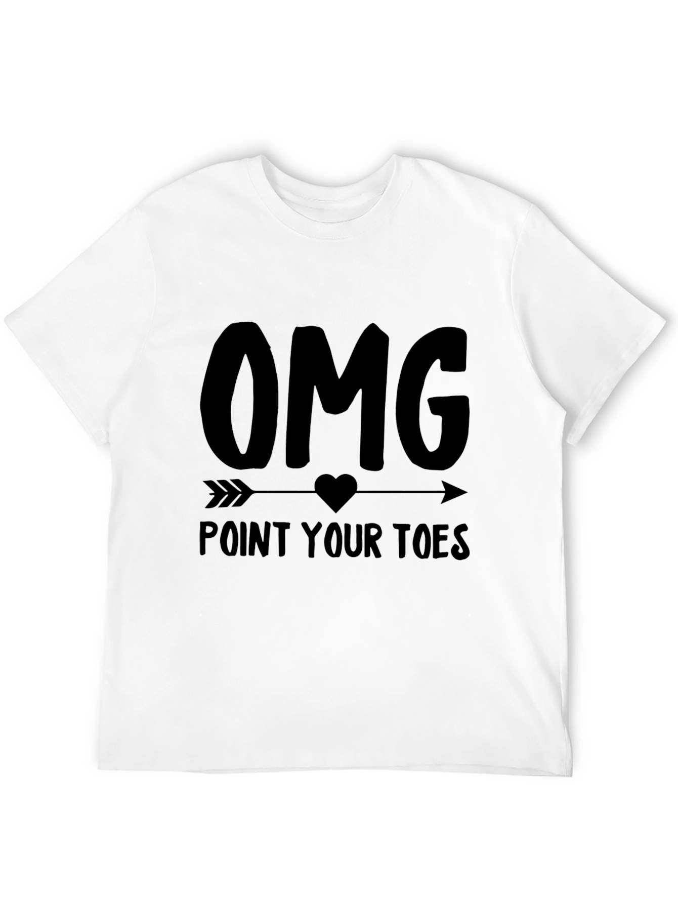 OMG Point Your Toes Black Graphic Tee