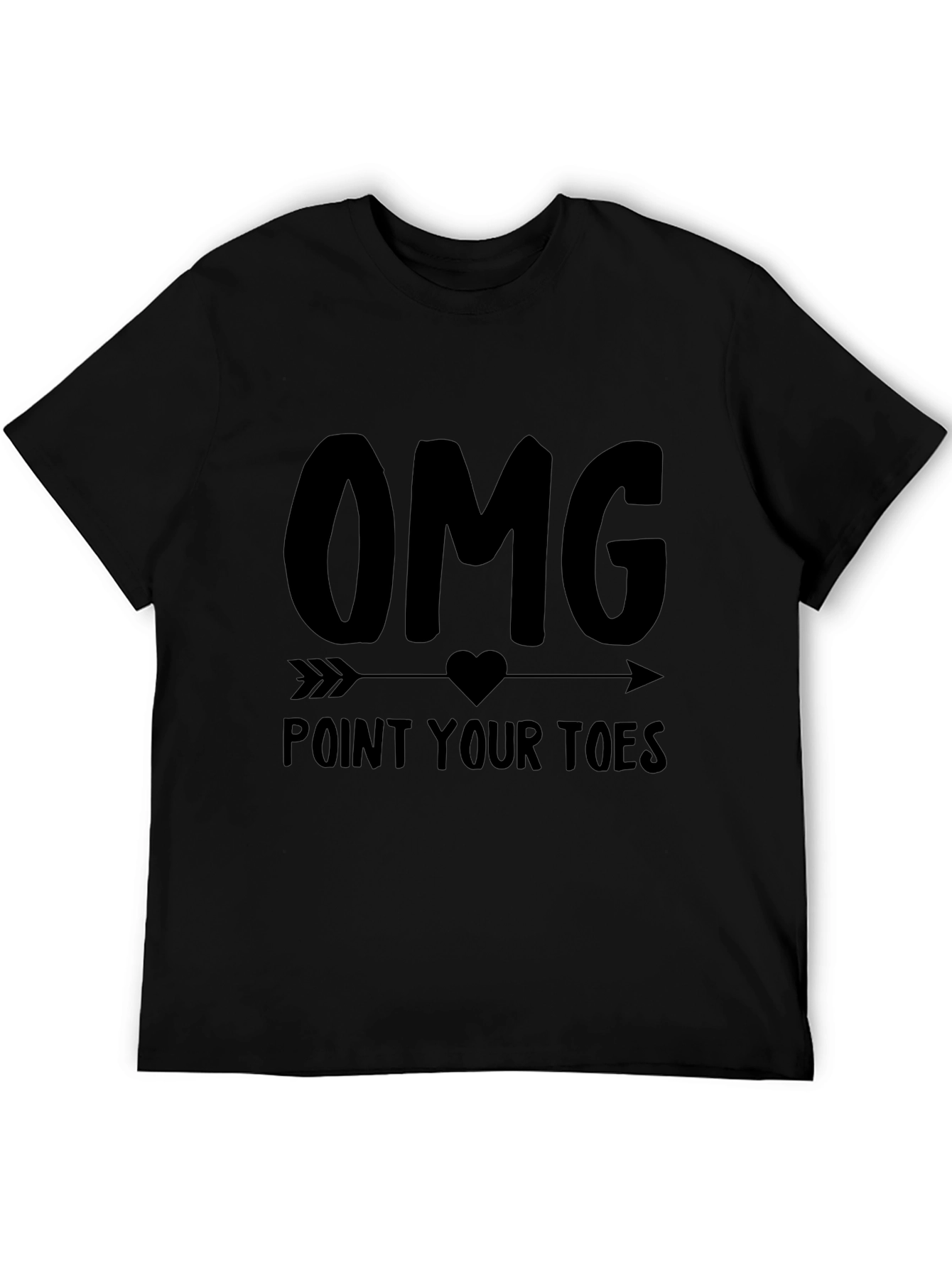 OMG Point Your Toes Black Graphic Tee