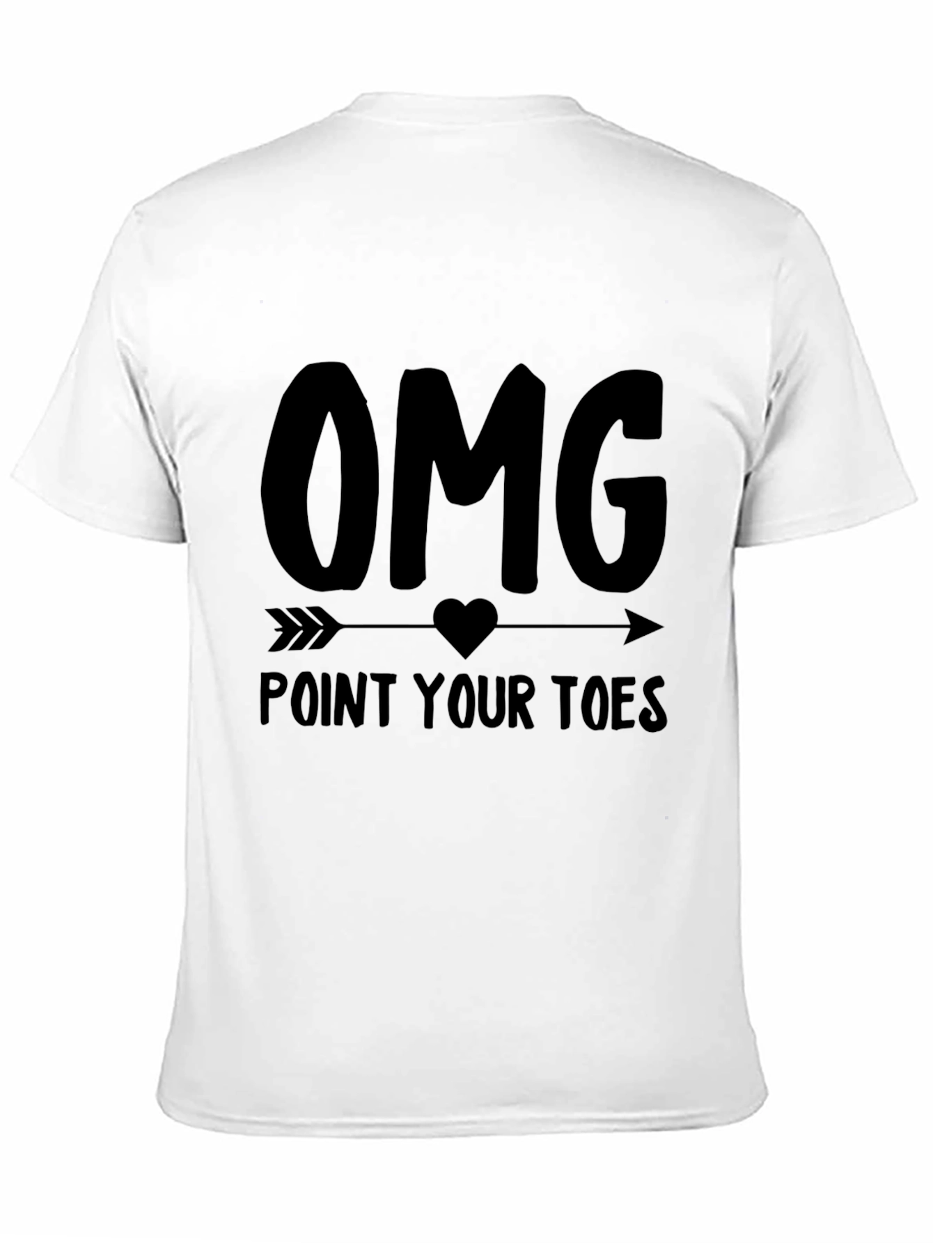 OMG Point Your Toes Black Graphic Tee