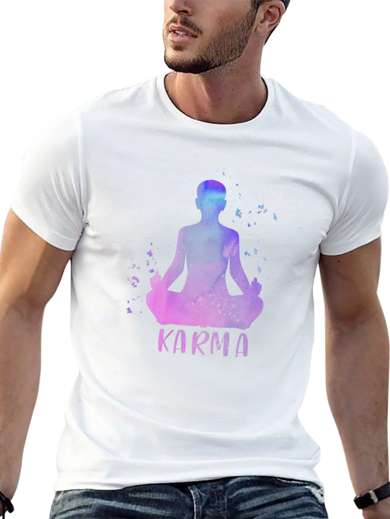 Karma Lotus Meditation Graphic Tee - Relaxed Fit