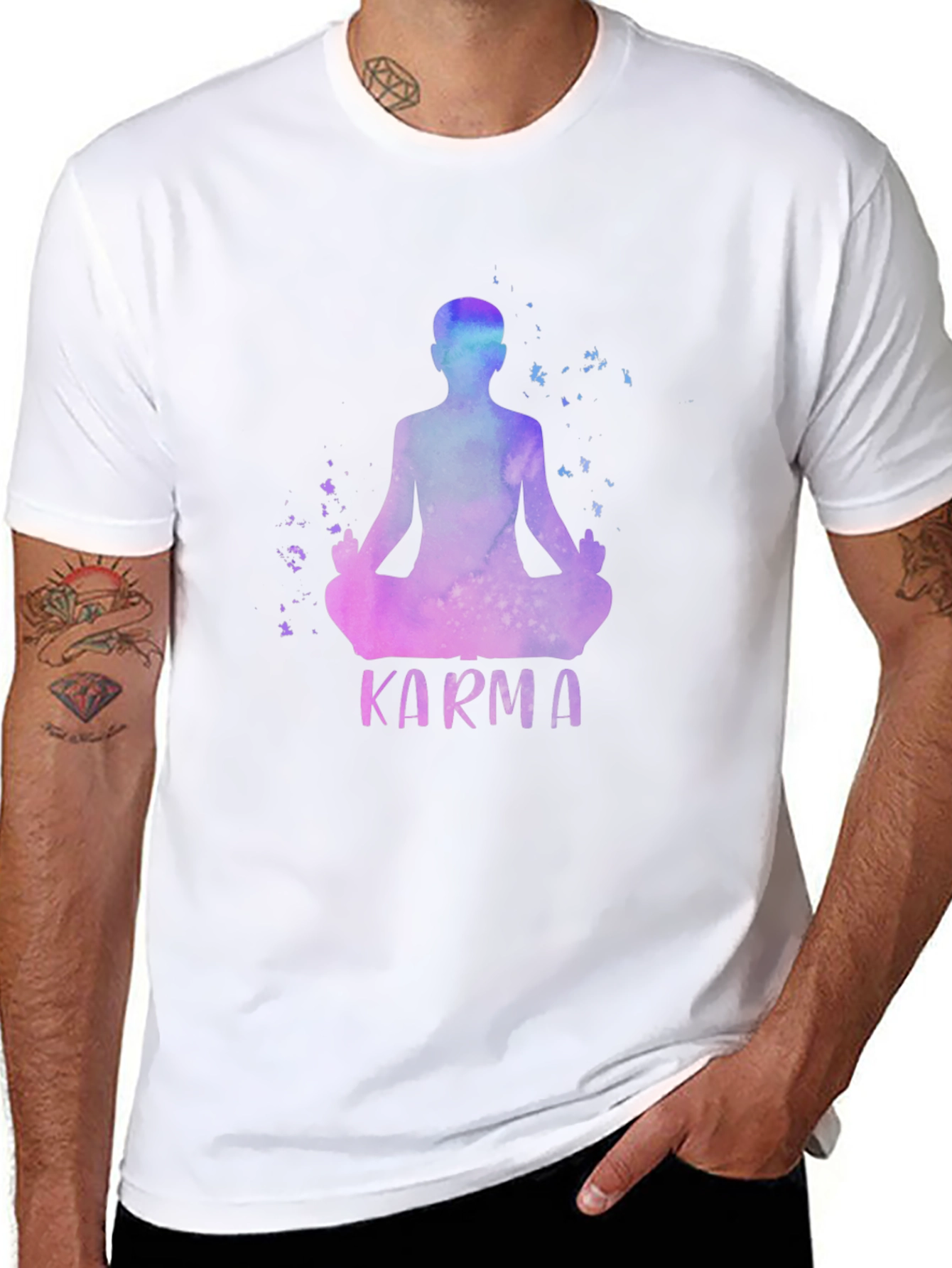 Karma Lotus Meditation Graphic Tee - Relaxed Fit
