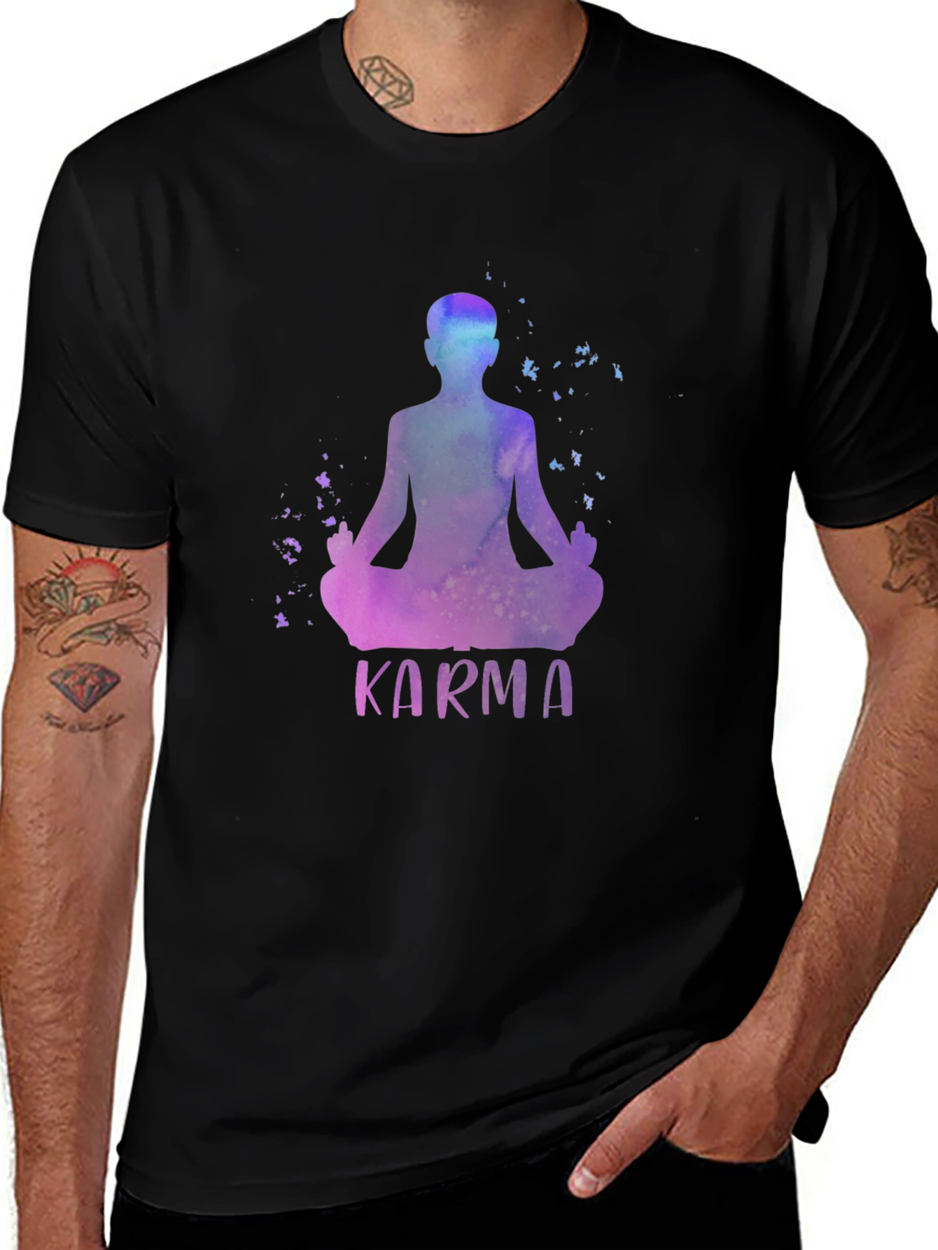 Karma Lotus Meditation Graphic Tee - Relaxed Fit