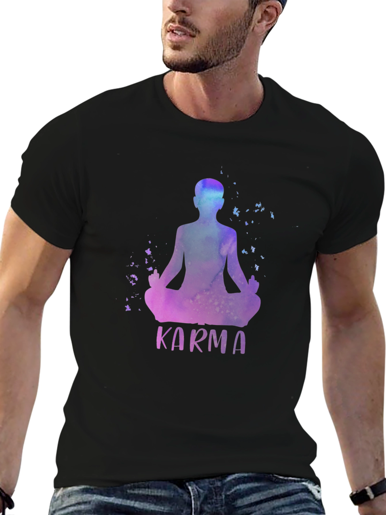 Karma Lotus Meditation Graphic Tee - Relaxed Fit