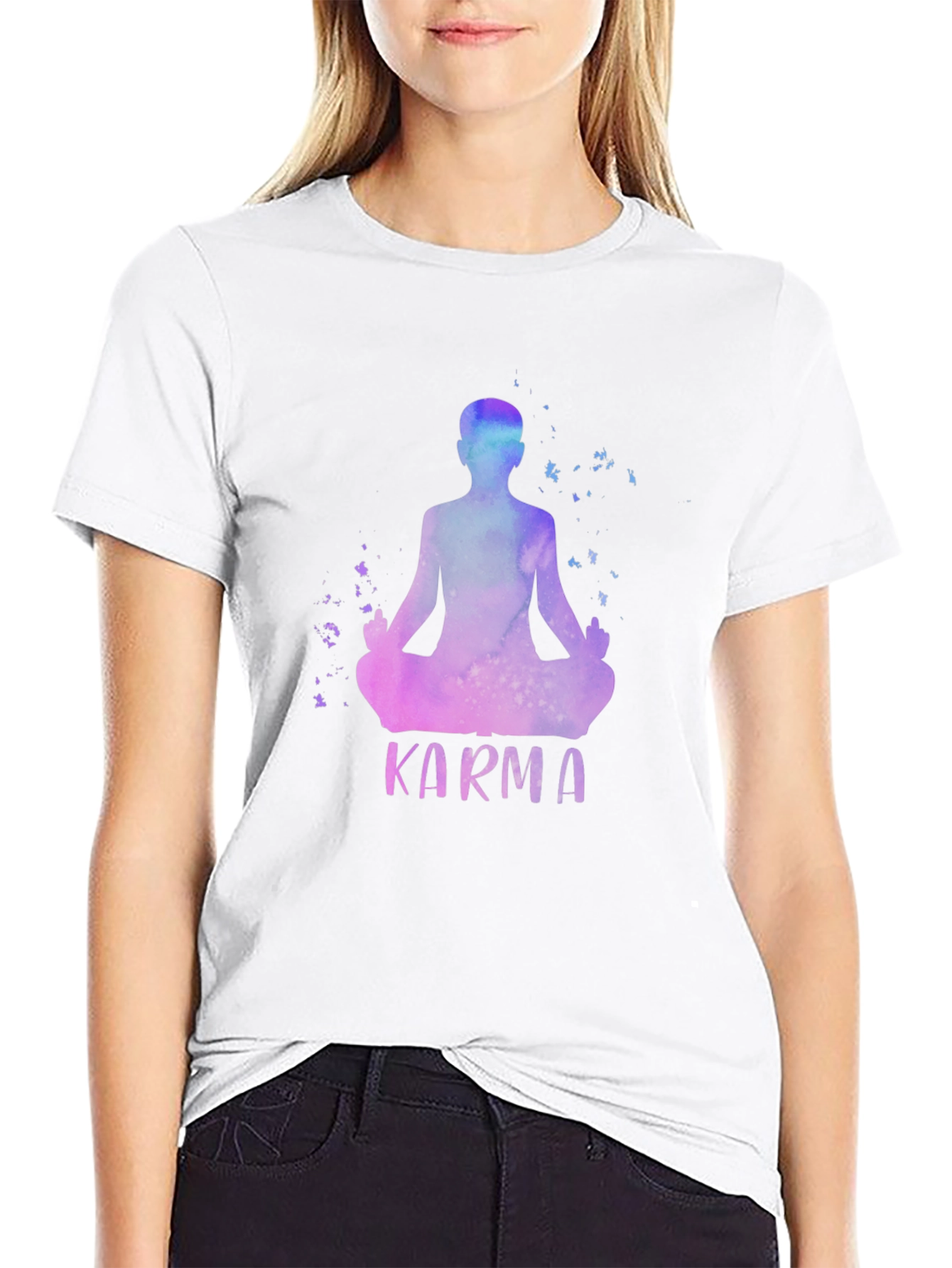 Karma Lotus Meditation Graphic Tee - Relaxed Fit