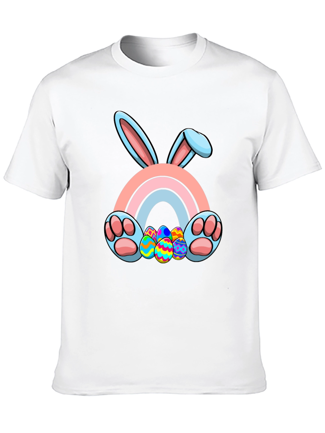 Easter Bunny Rainbow Eggs Graphic Tee