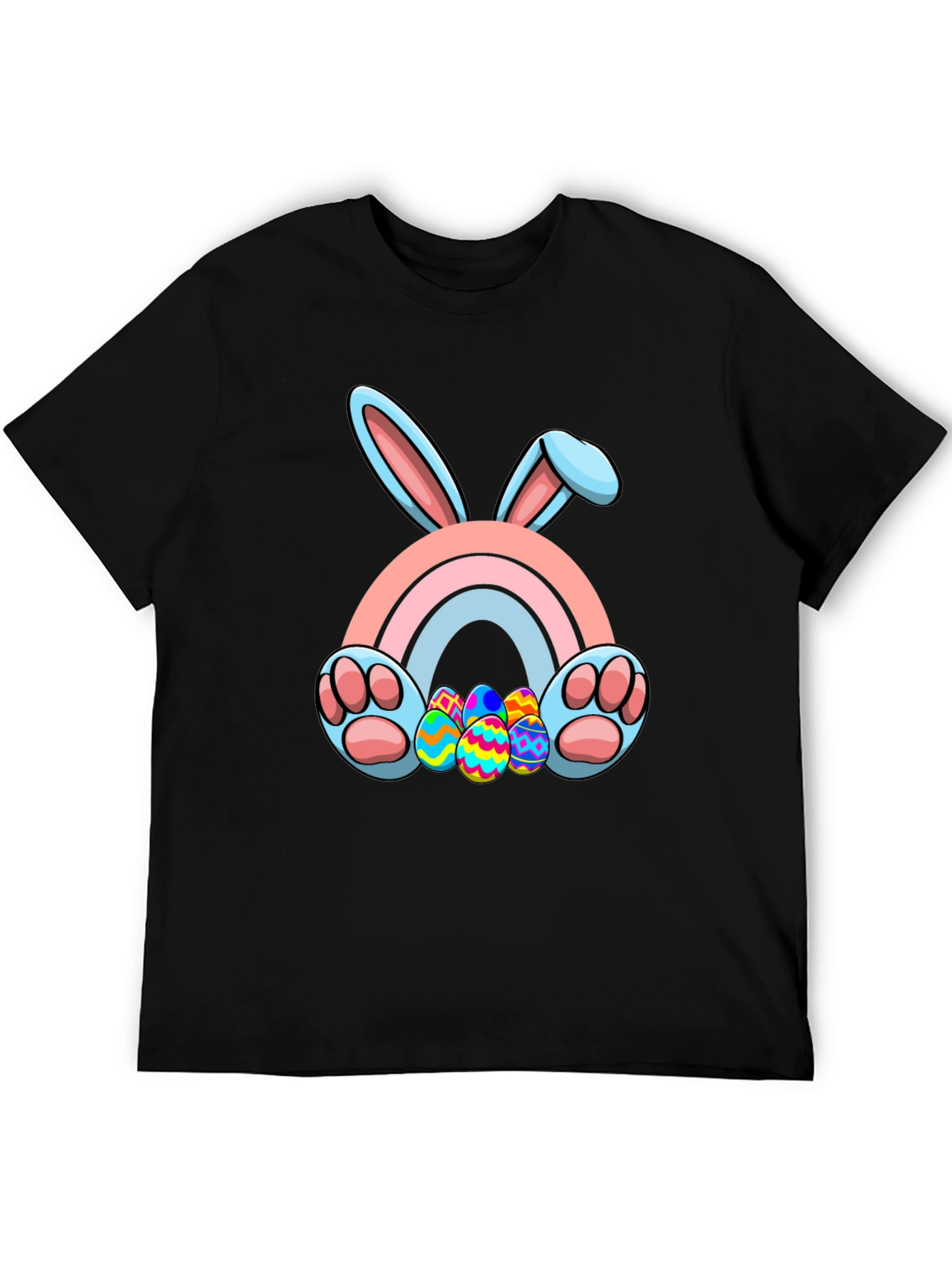 Easter Bunny Rainbow Eggs Graphic Tee